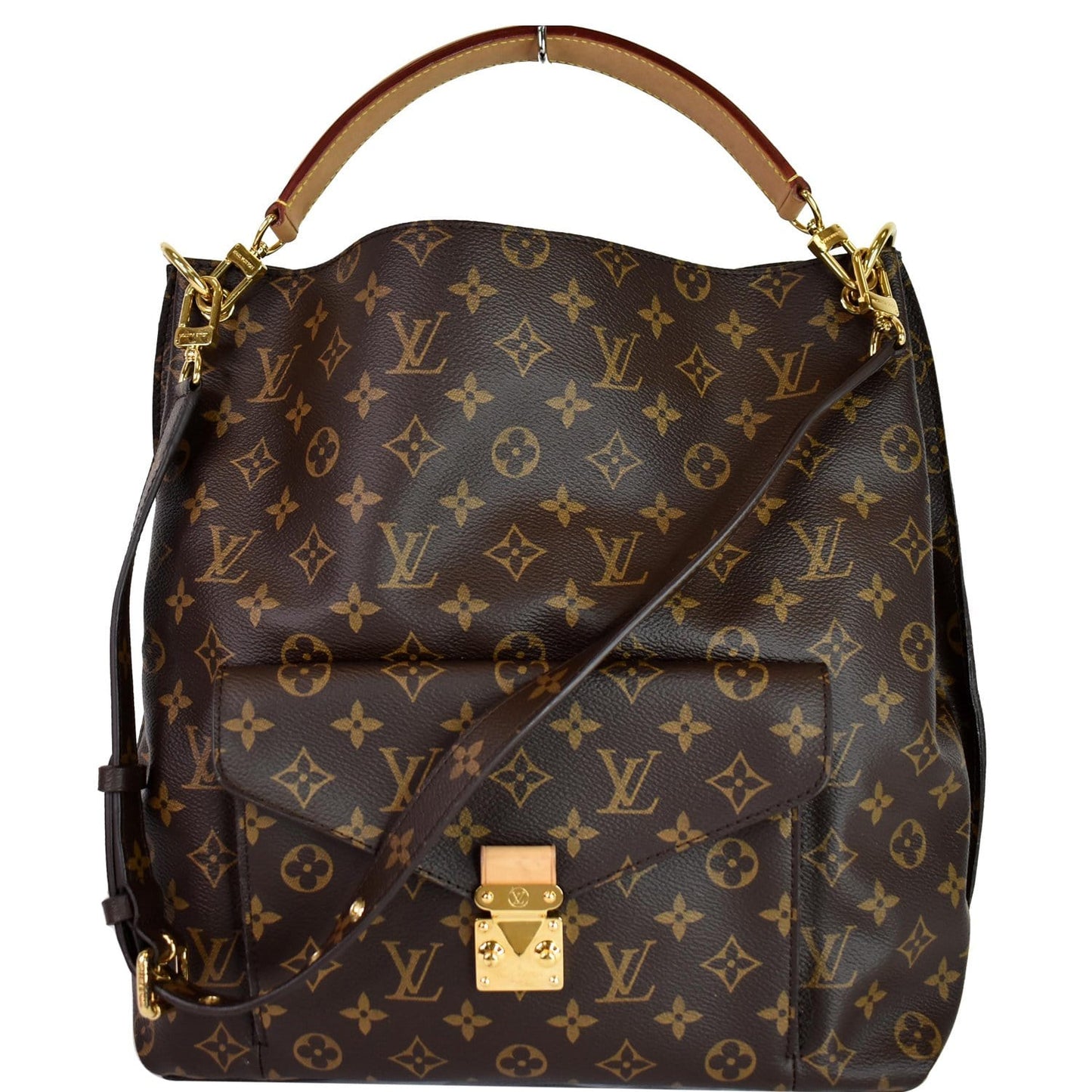LOUIS VUITTON Metis Hobo Monogram Canvas Shoulder Bag Brown