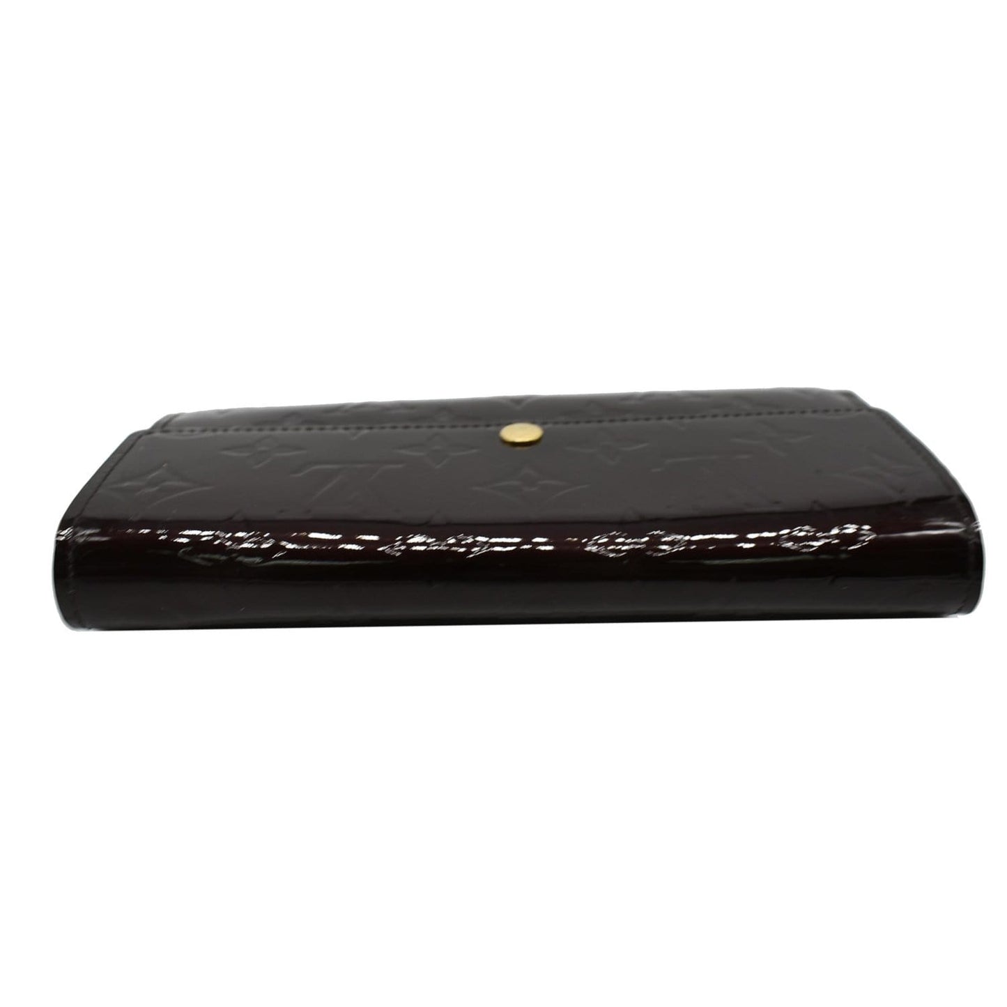 LOUIS VUITTON Sarah Monogram Vernis Leather Wallet Amarante Red
