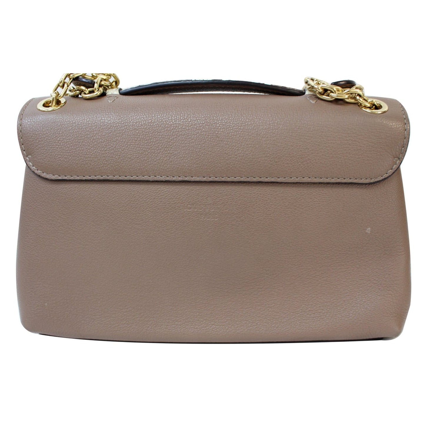 LOUIS VUITTON Python Very Chain Leather Shoulder Bag Taupe