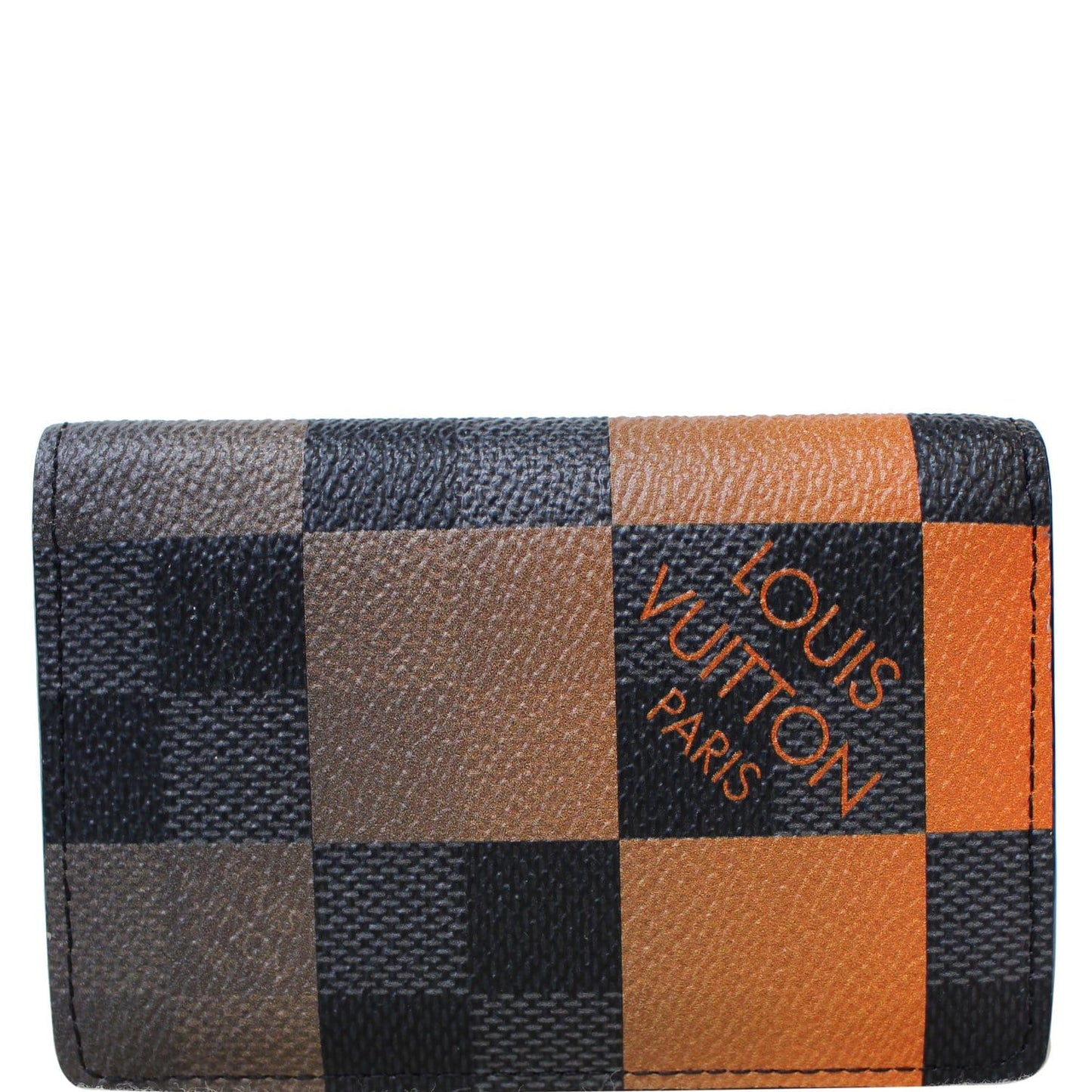 LOUIS VUITTON Damier Graphite Giant Pocket Organizer Wallet Orange - 10% OFF