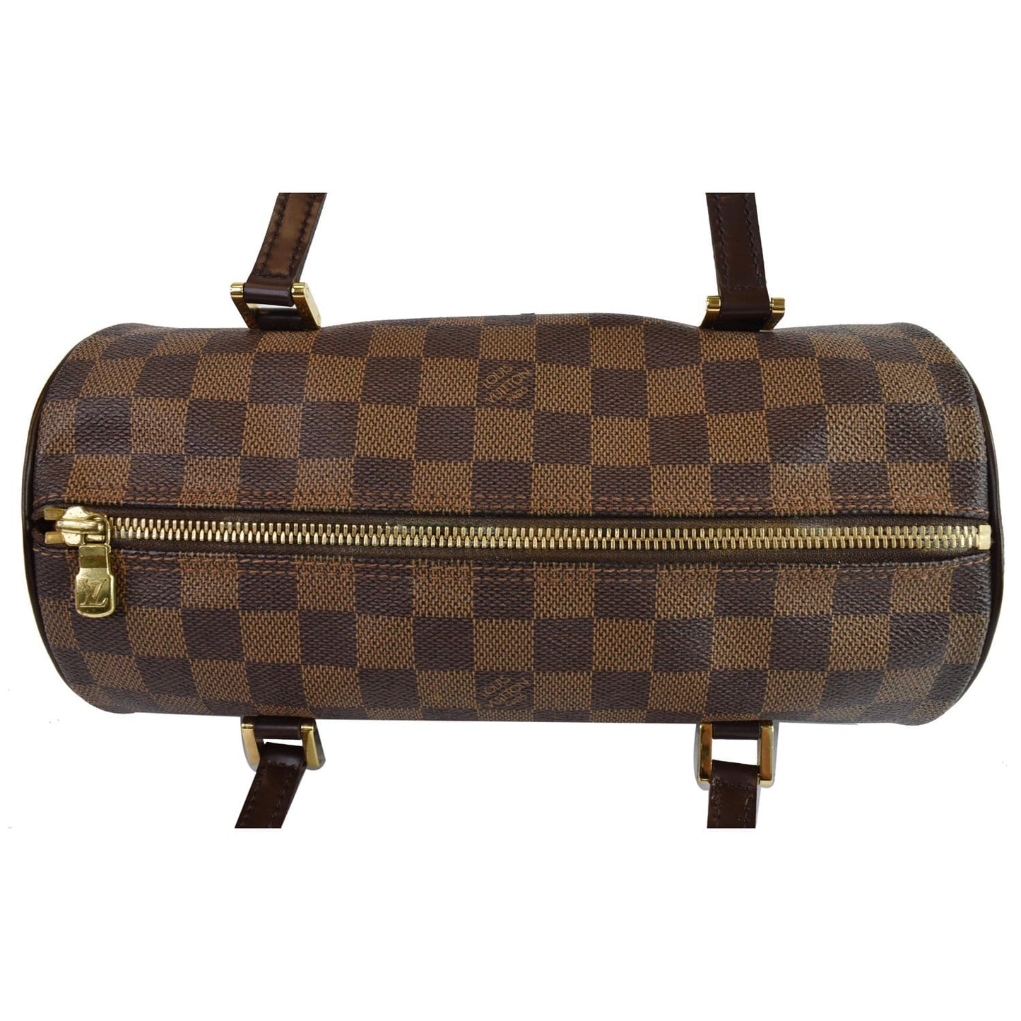 LOUIS VUITTON Papillon Damier Ebene Shoulder Bag Brown