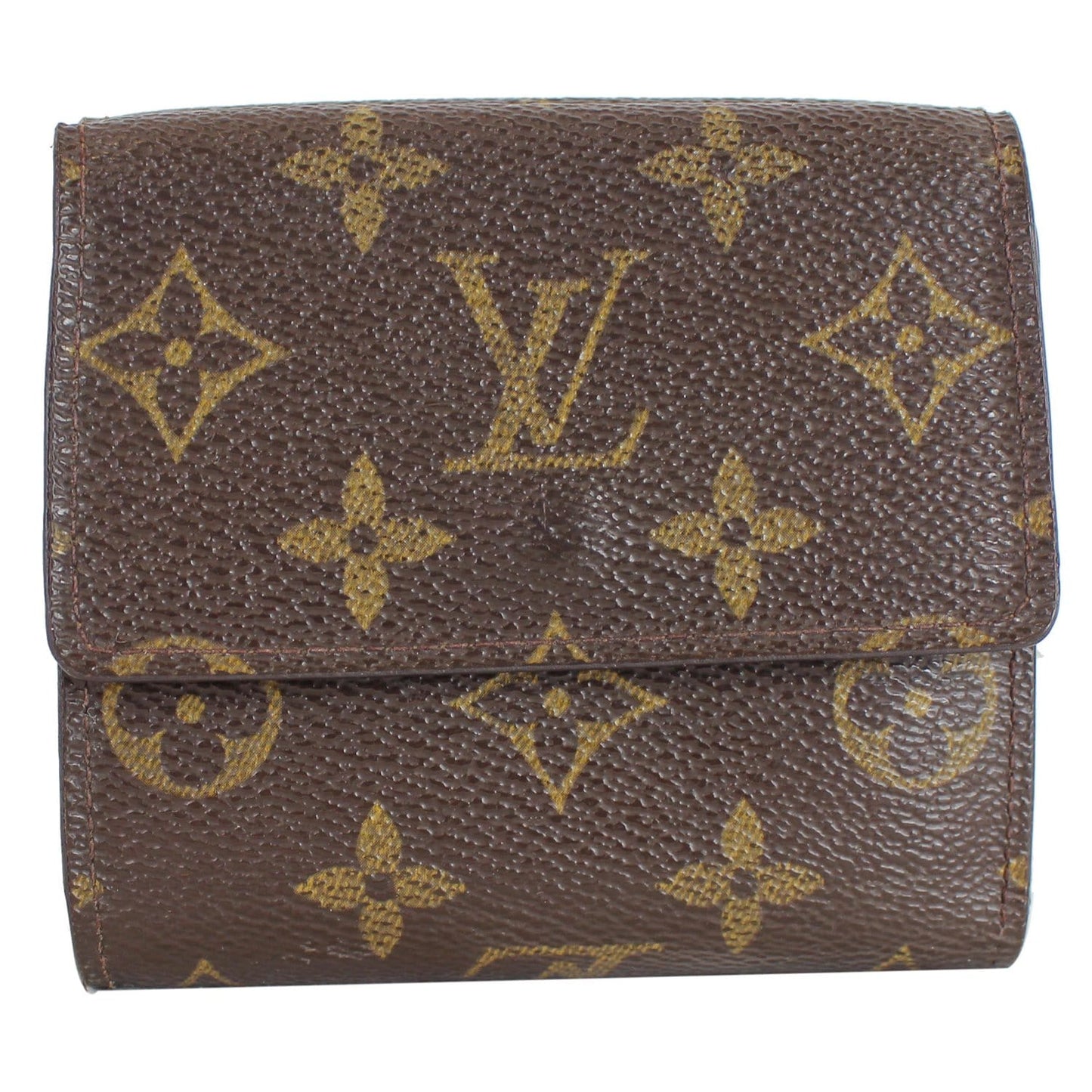 LOUIS VUITTON Monogram Canvas Elise Bifold Wallet Brown