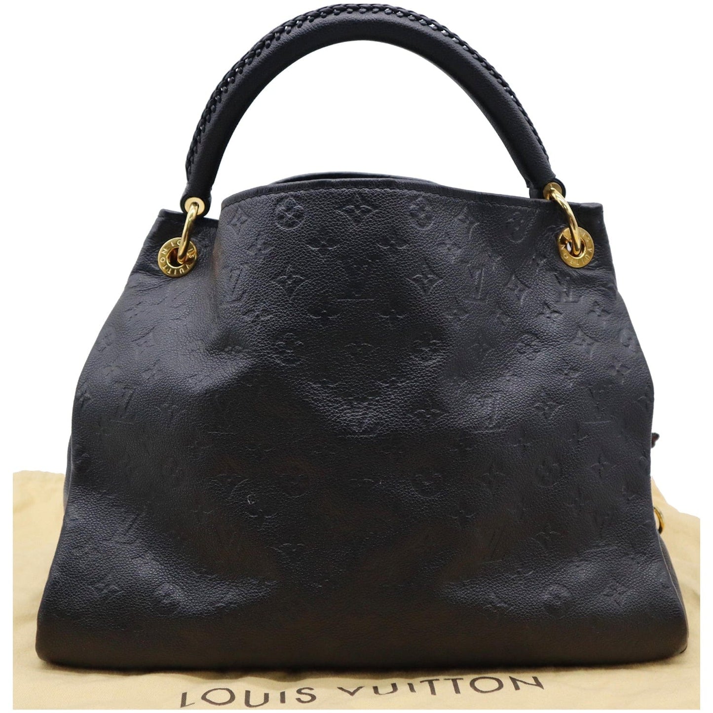 LOUIS VUITTON Artsy MM Empreinte Leather Shoulder Bag Black