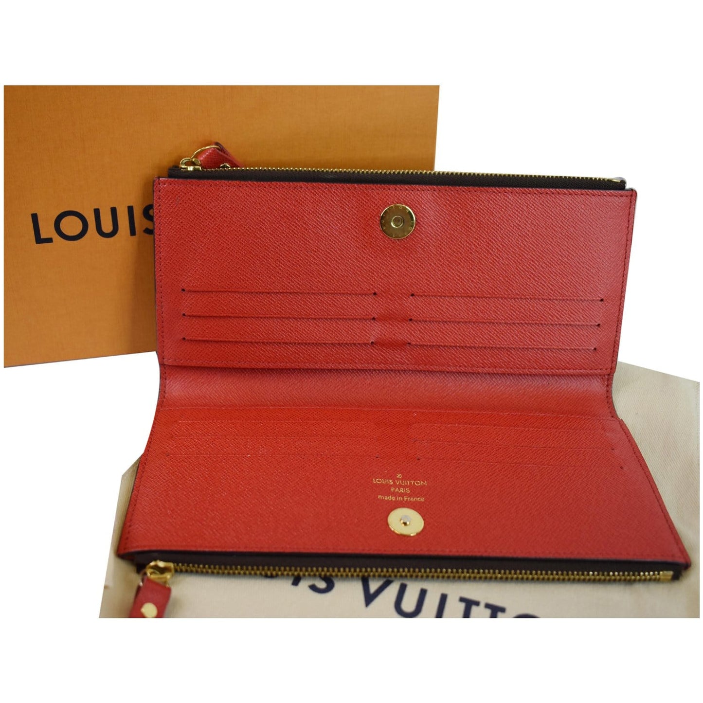 LOUIS VUITTON Adele Monogram Canvas Wallet Brown