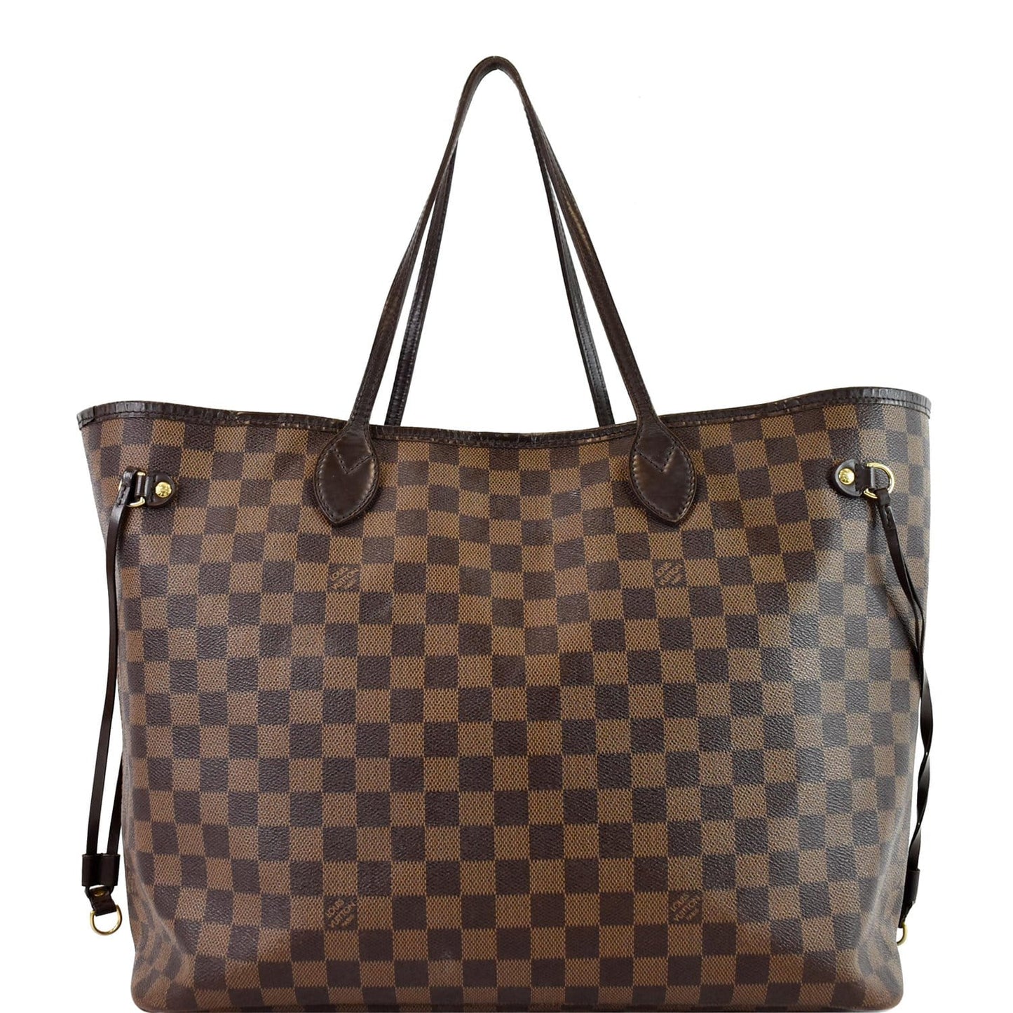 LOUIS VUITTON Neverfull GM Damier Ebene Tote Shoulder Bag Brown