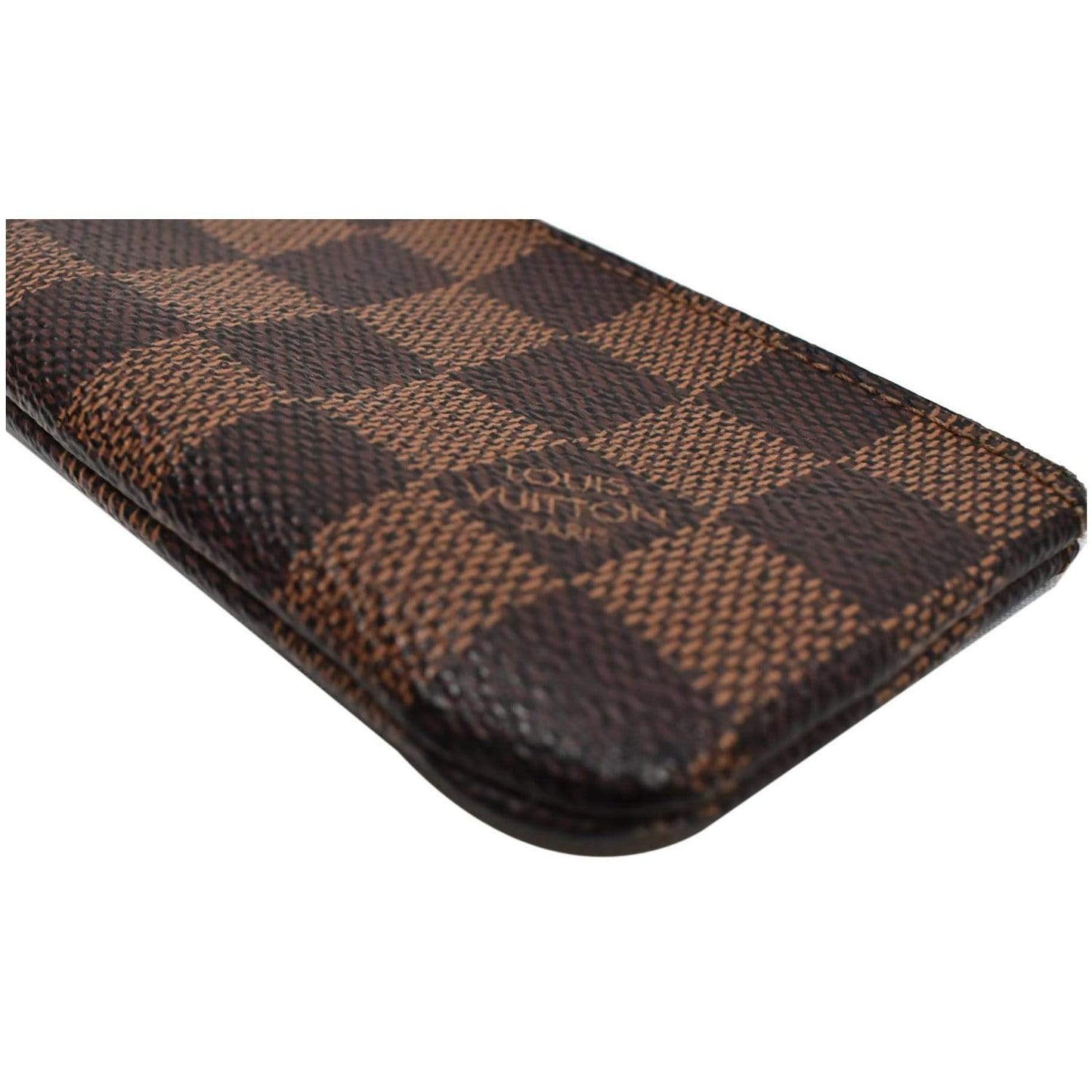 LOUIS VUITTON Pochette Key Cles Damier Ebene Coin Case Brown
