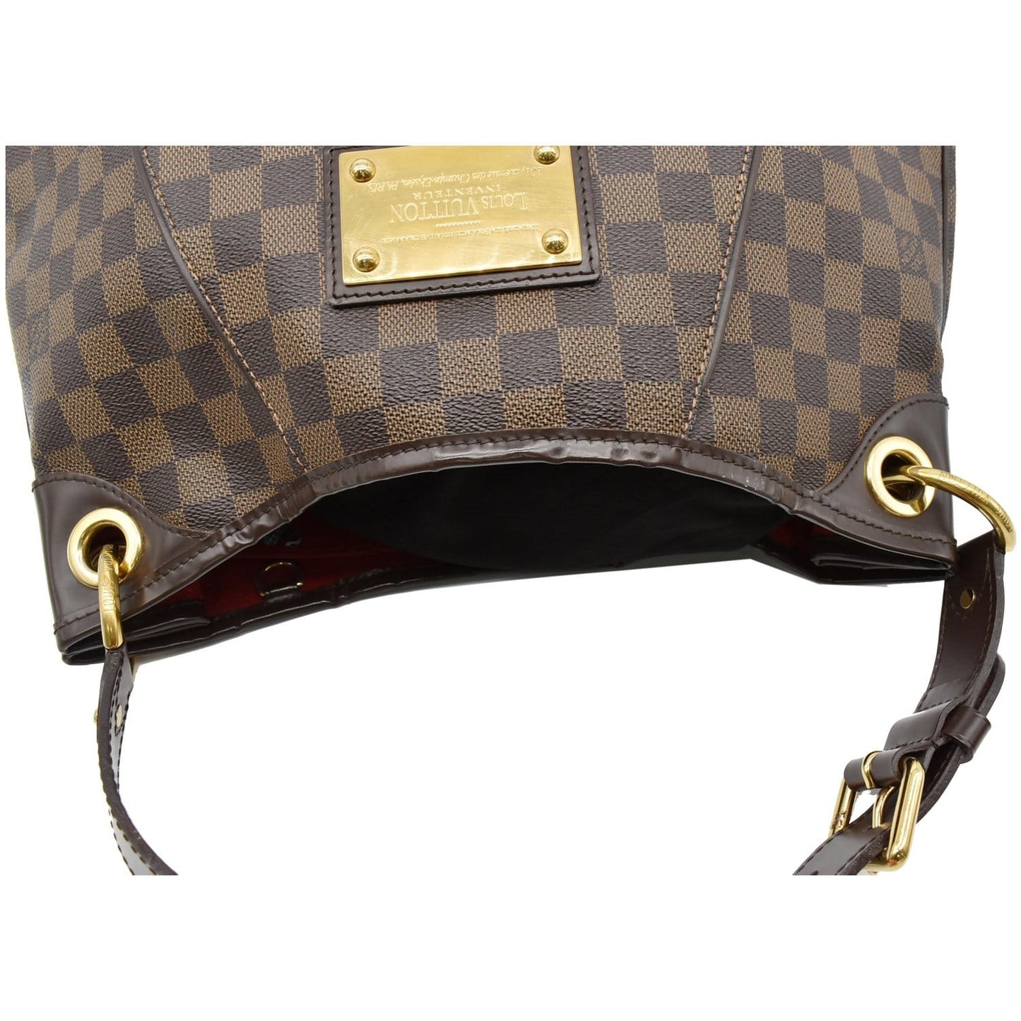 LOUIS VUITTON Galliera PM Damier Ebene Shoulder Bag Brown