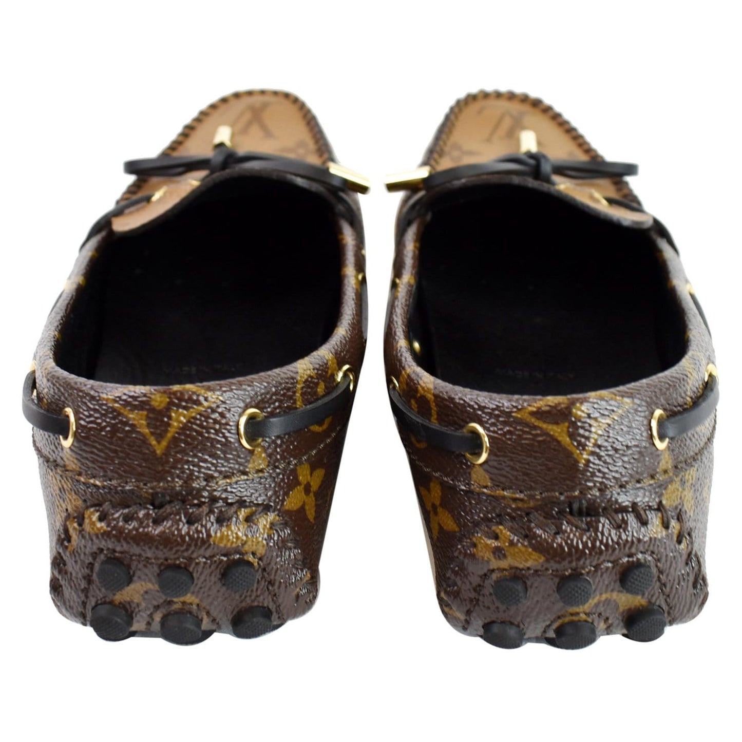LOUIS VUITTON Classic Gloria Flat Monogram canvas Loafers Size 36