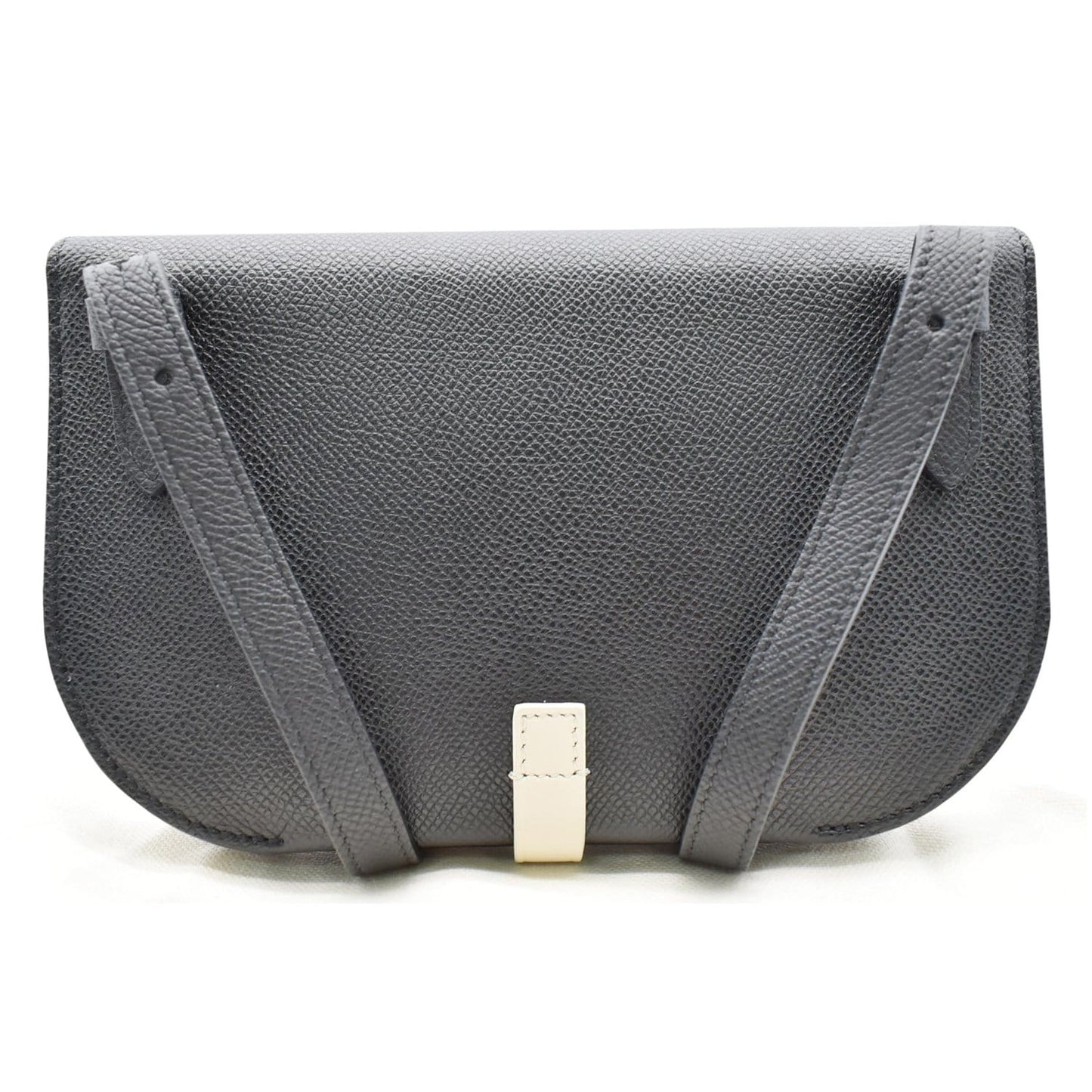 CELINE Grained Leather Strap Clutch Bag Black - Final Sale