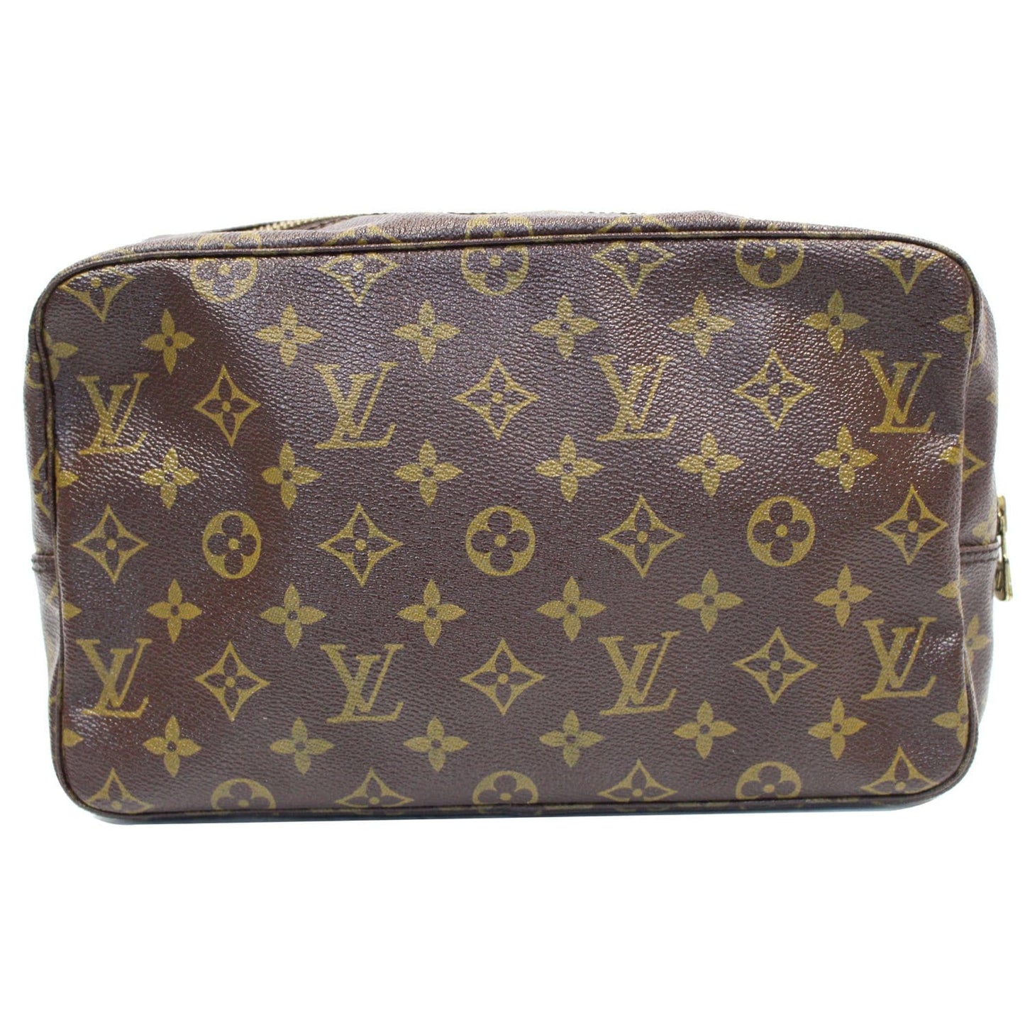 LOUIS VUITTON Trousse Toilette 28 Monogram Canvas Cosmetic Pouch Brown