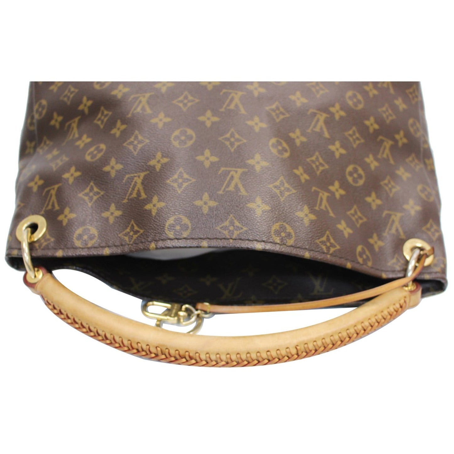 LOUIS VUITTON Artsy MM Monogram Canvas Shoulder Bag Brown