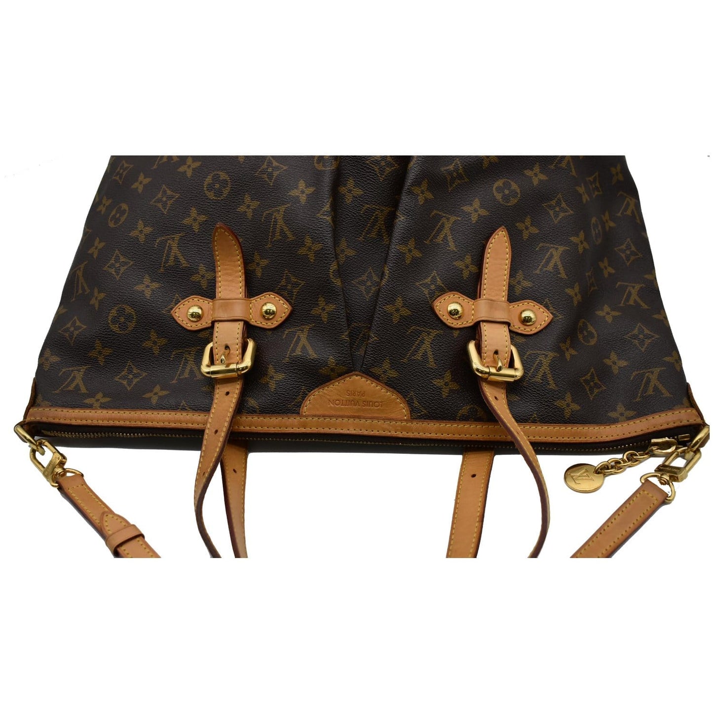 LOUIS VUITTON Palermo GM Monogram Canvas Tote Shoulder Bag Brown