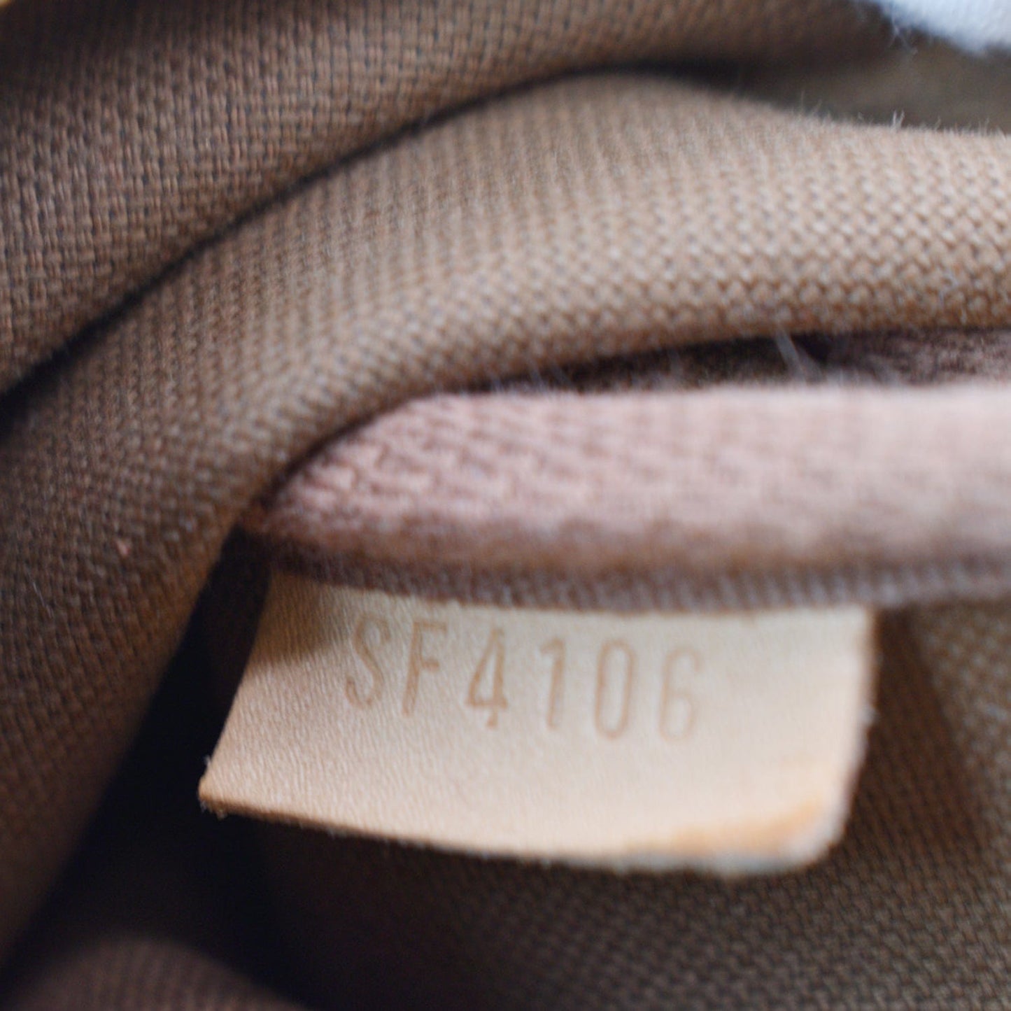 LOUIS VUITTON Mini Pochette Monogram Canvas Accessoires Pouch Brown