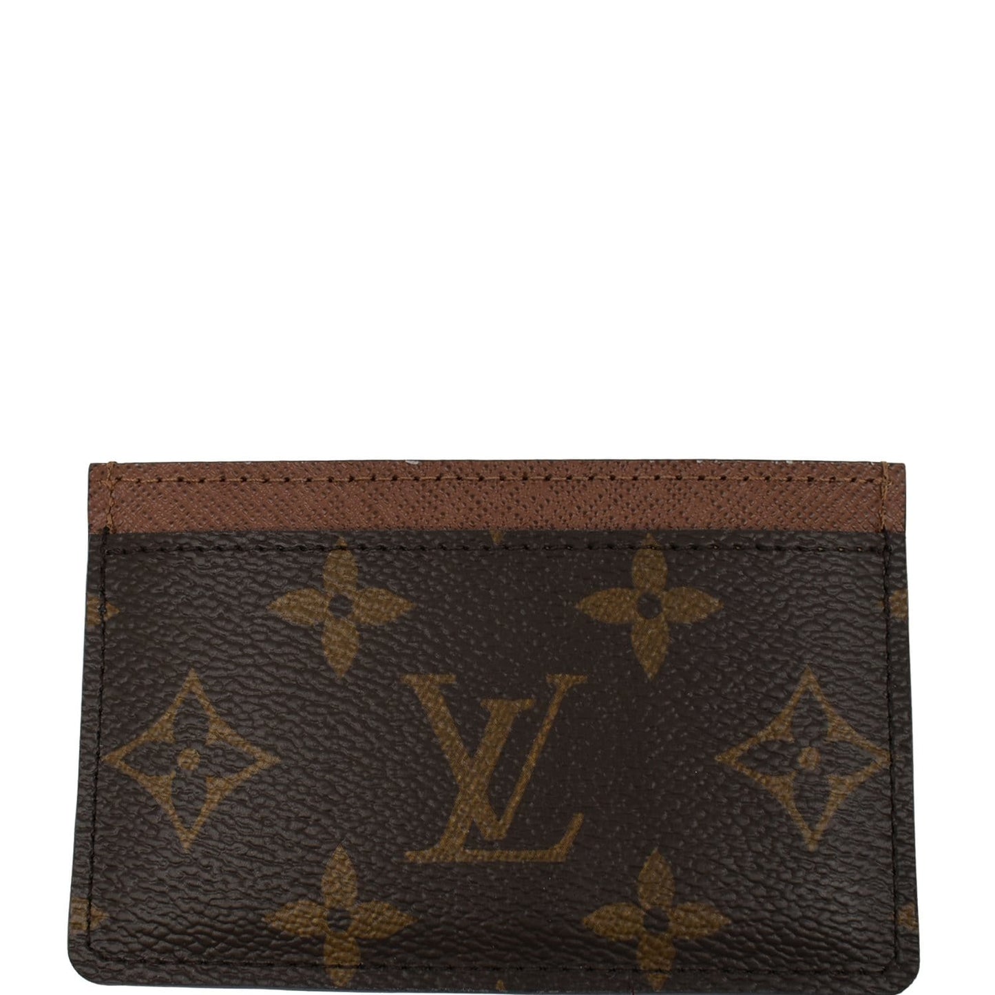 LOUIS VUITTON Monogram Canvas Card Holder Brown