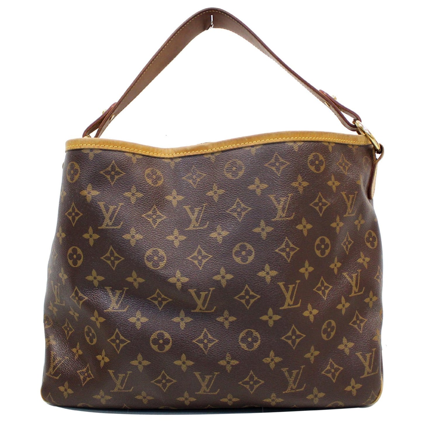LOUIS VUITTON Delightful PM Monogram Canvas Shoulder Hobo Bag Brown