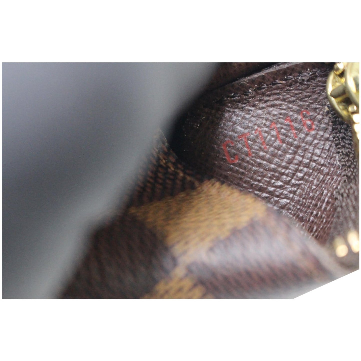 LOUIS VUITTON Key Coin Pouch Damier Ebene Brown