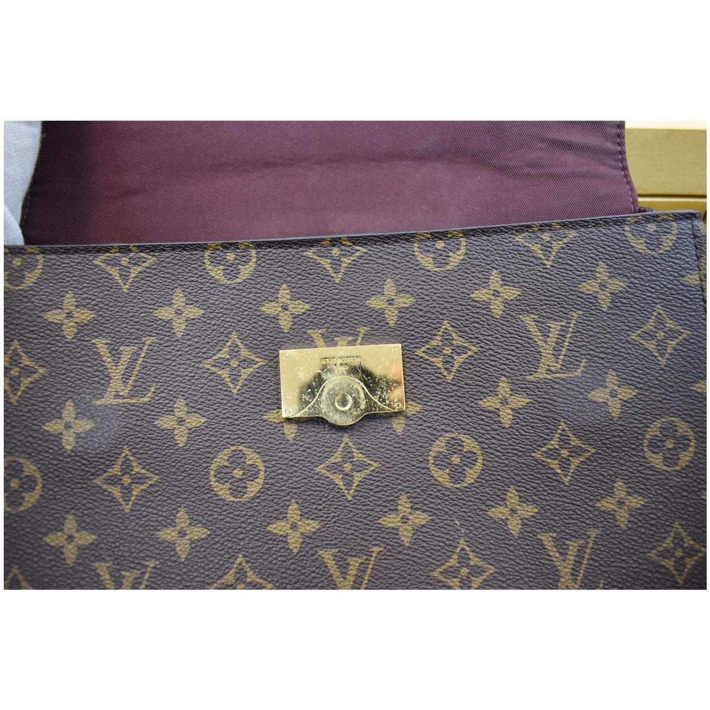 LOUIS VUITTON Cluny MM Monogram Canvas Shoulder Bag Brown - 15% OFF