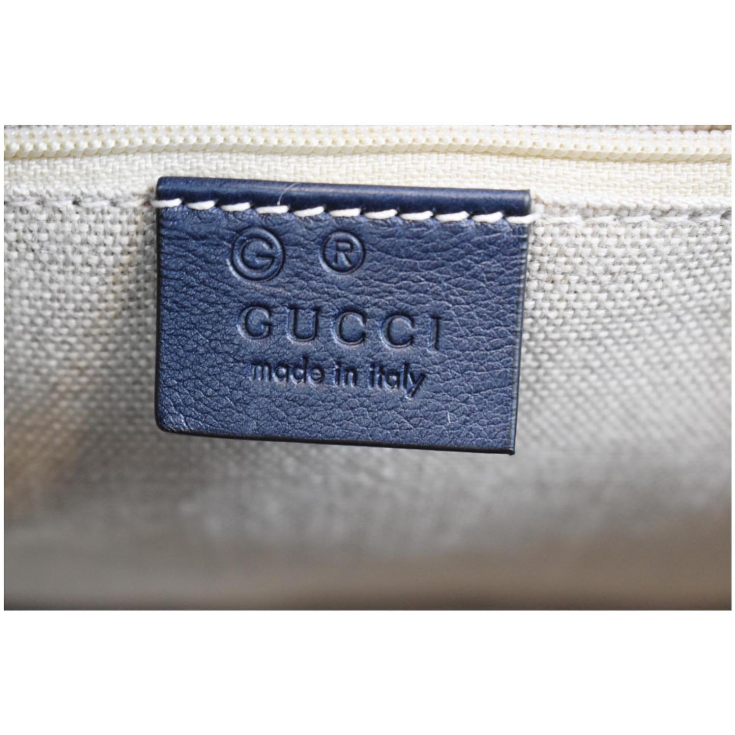GUCCI Microguccissima Small Leather Crossbody Bag Navy Blue 510286