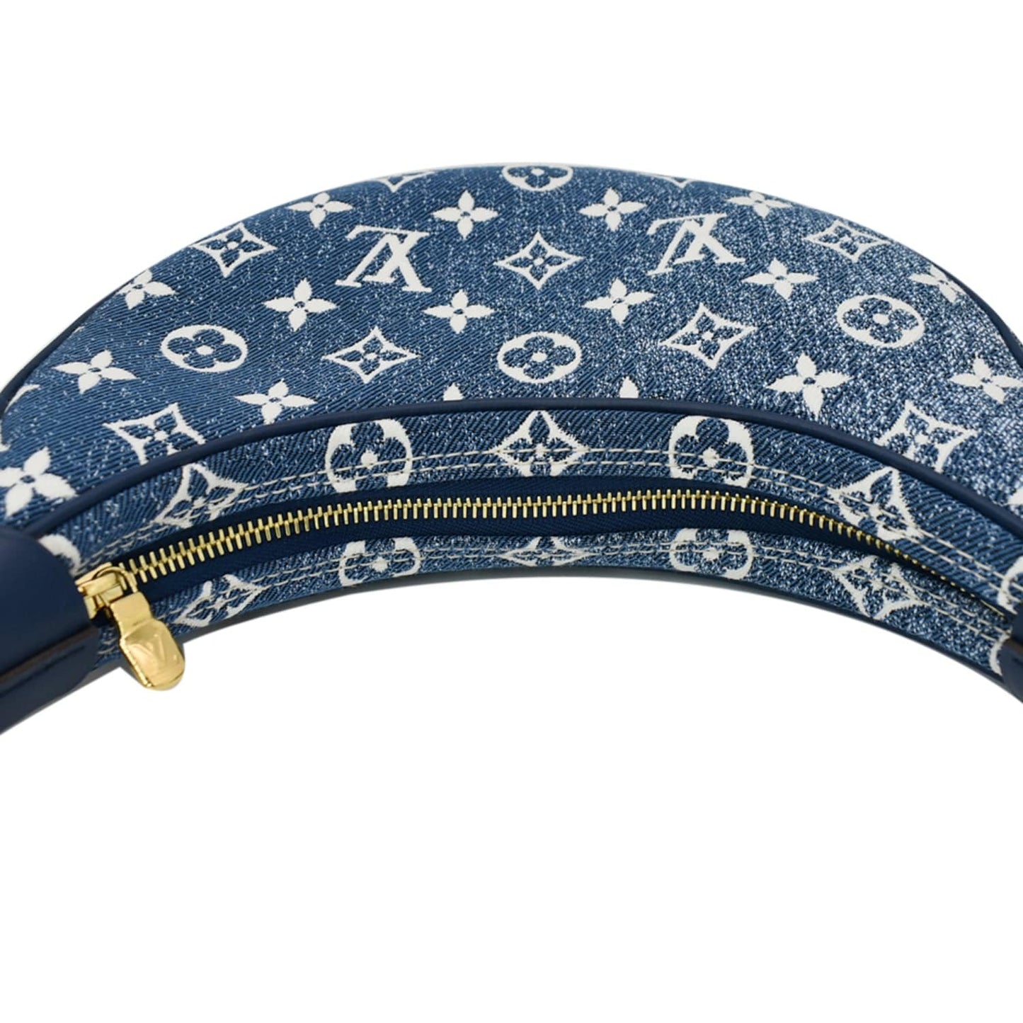 LOUIS VUITTON Loop Monogram Denim Jacquard Baguette Bag Navy Blue