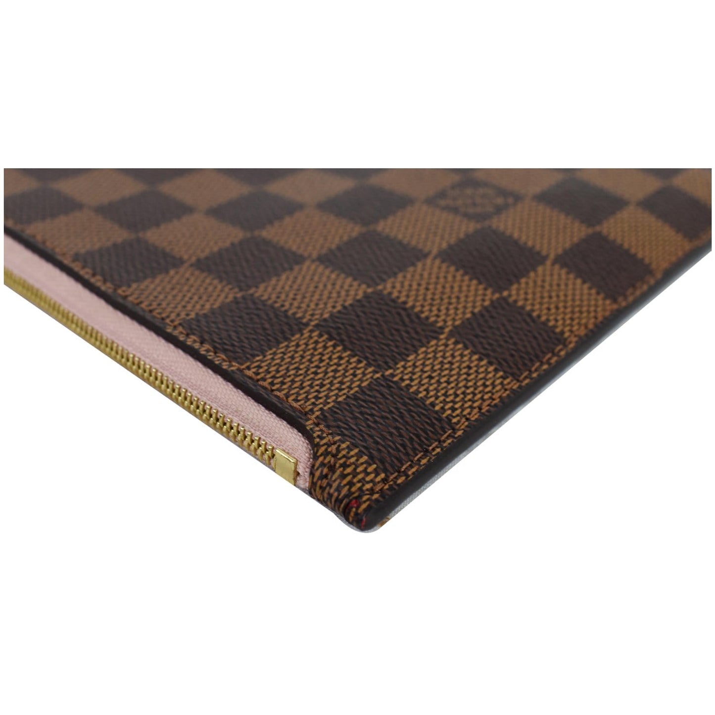 LOUIS VUITTON Pochette Wristlet Pouch Damier Ebene Neverfull MM Brown