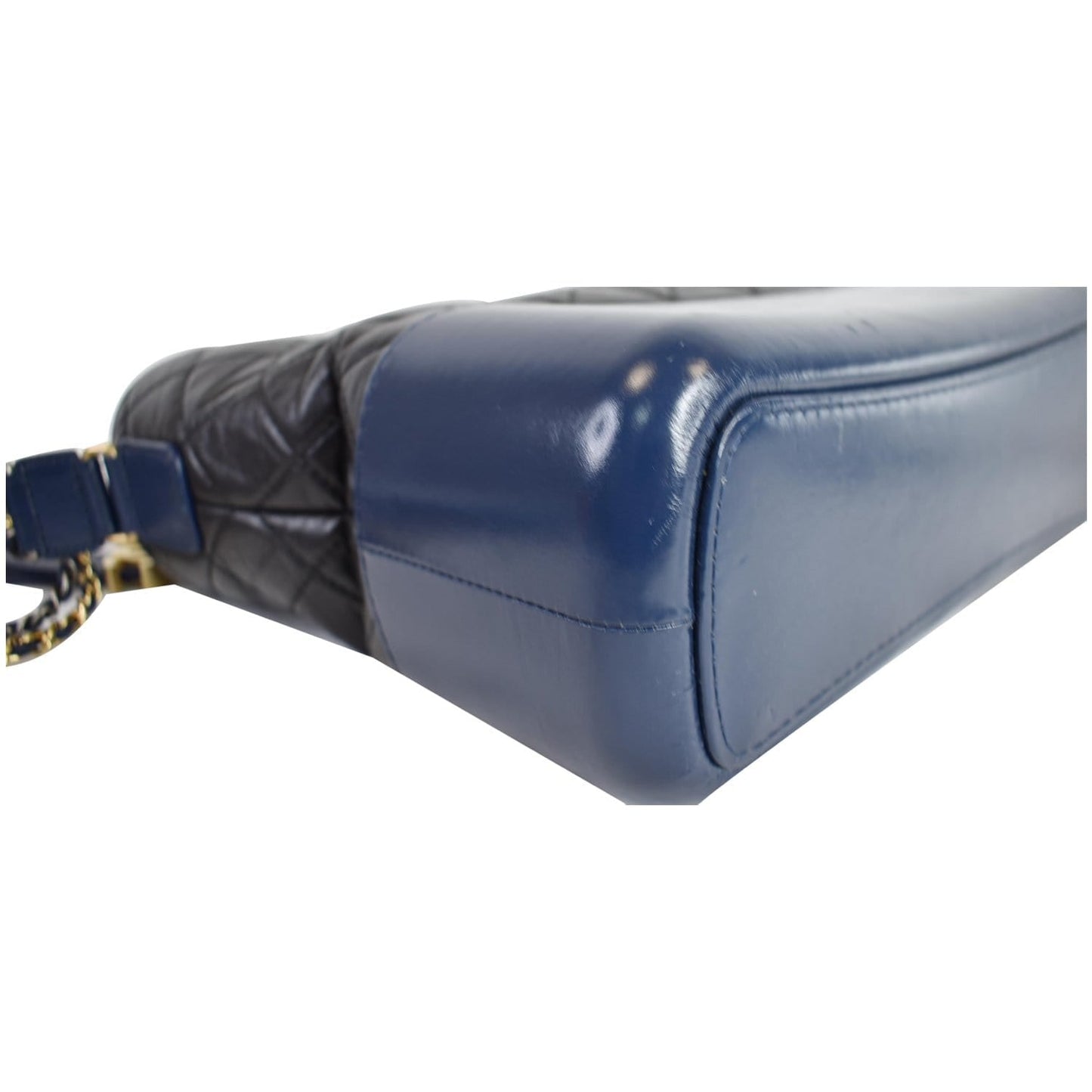 CHANEL Gabrielle Medium Quilted Leather Hobo Bag Black/Blue