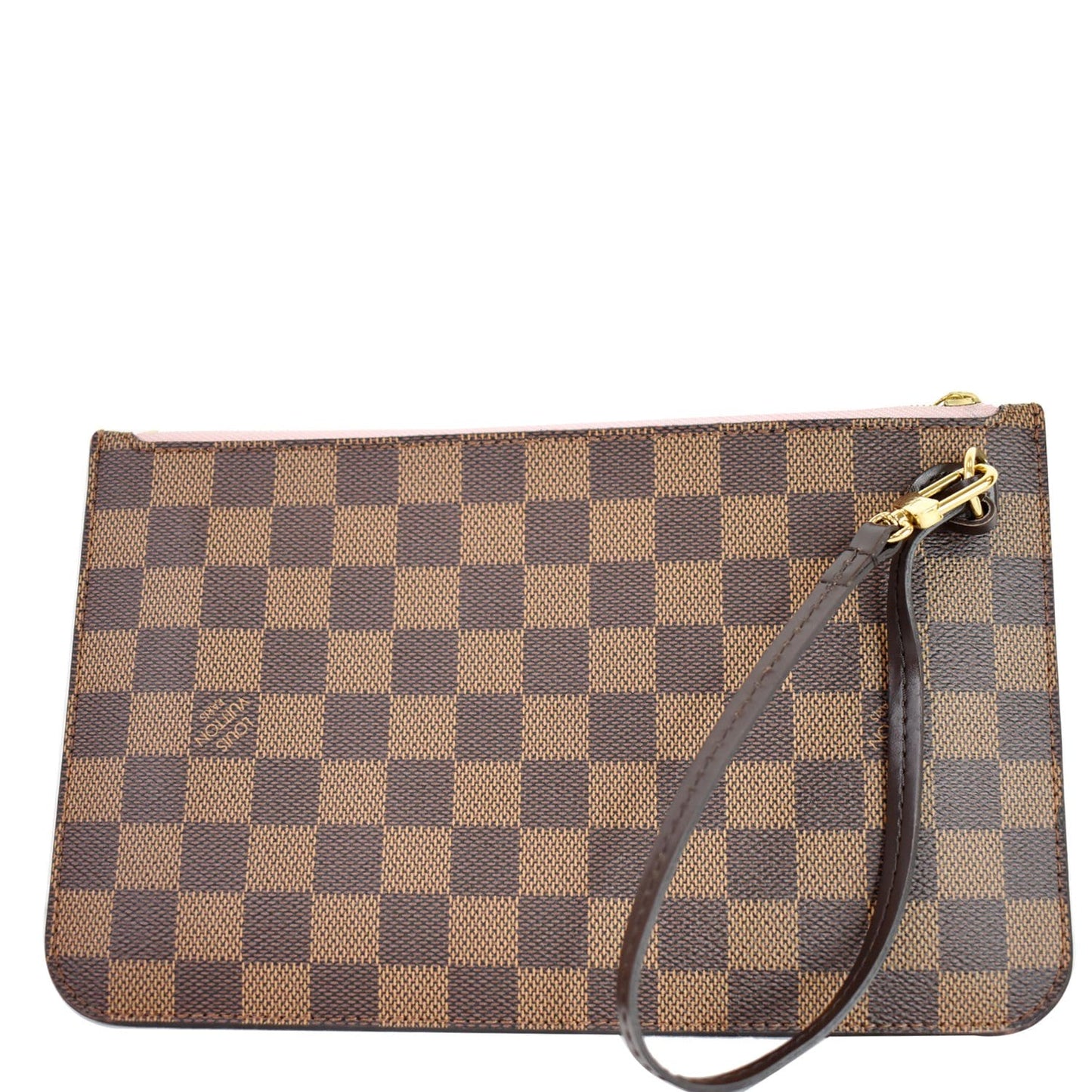 LOUIS VUITTON Pochette Wristlet Pouch Damier Ebene Neverfull MM Brown