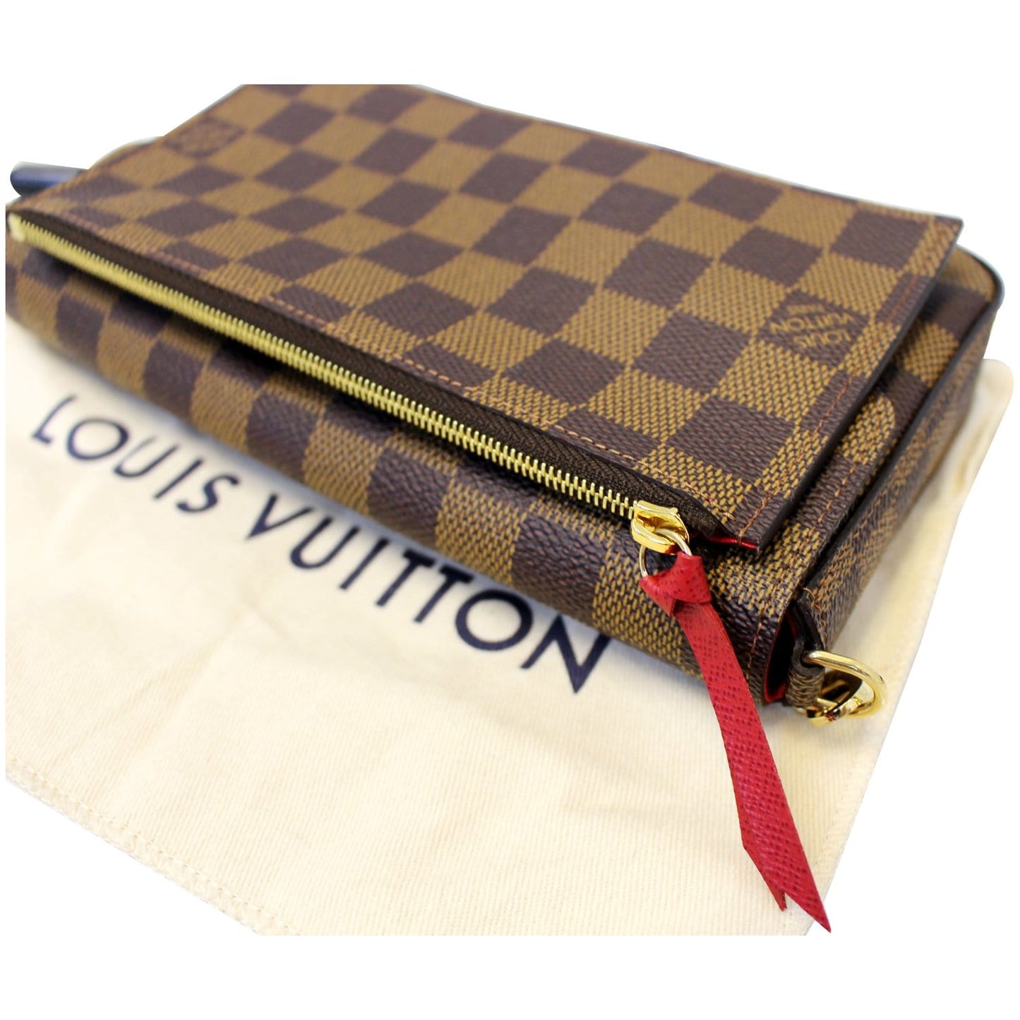 LOUIS VUITTON Pochette Felicie Damier Ebene Crossbody Bag