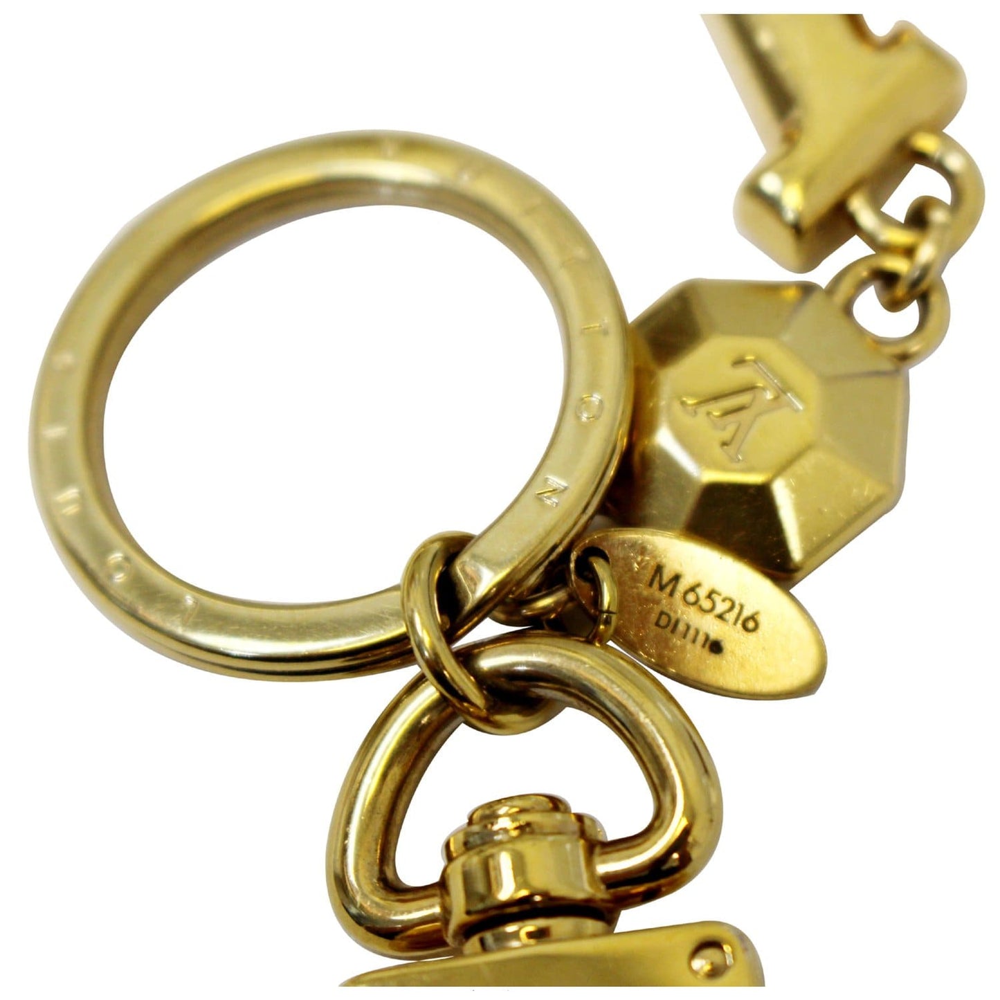 LOUIS VUITTON Facettes Bag Charm Key Holder Gold