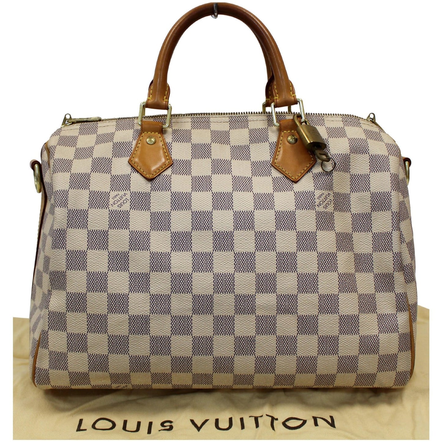 Louis Vuitton Speedy 30 Damier Azur Bandouliere Satchel Bag - 25% OFF
