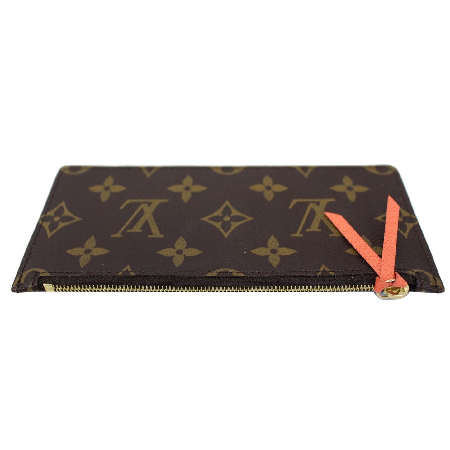 LOUIS VUITTON Felicie Zippered Monogram Canvas Insert Pouch Brown