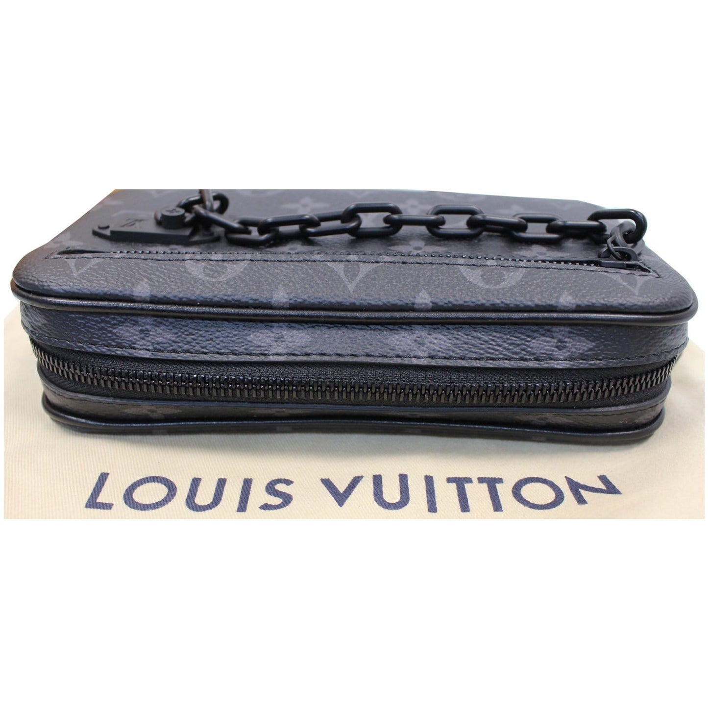 LOUIS VUITTON Pochette Volga Monogram Eclipse Clutch Bag Black - 15% OFF