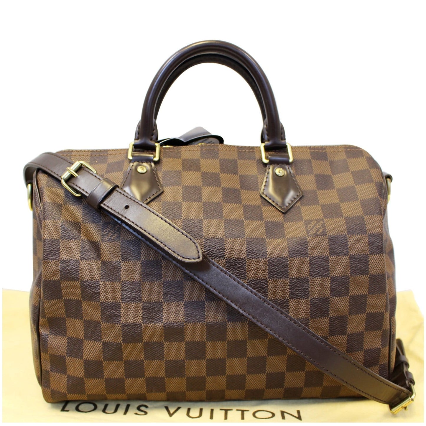 LOUIS VUITTON Speedy 30 Bandouliere Damier Ebene Shoulder Bag