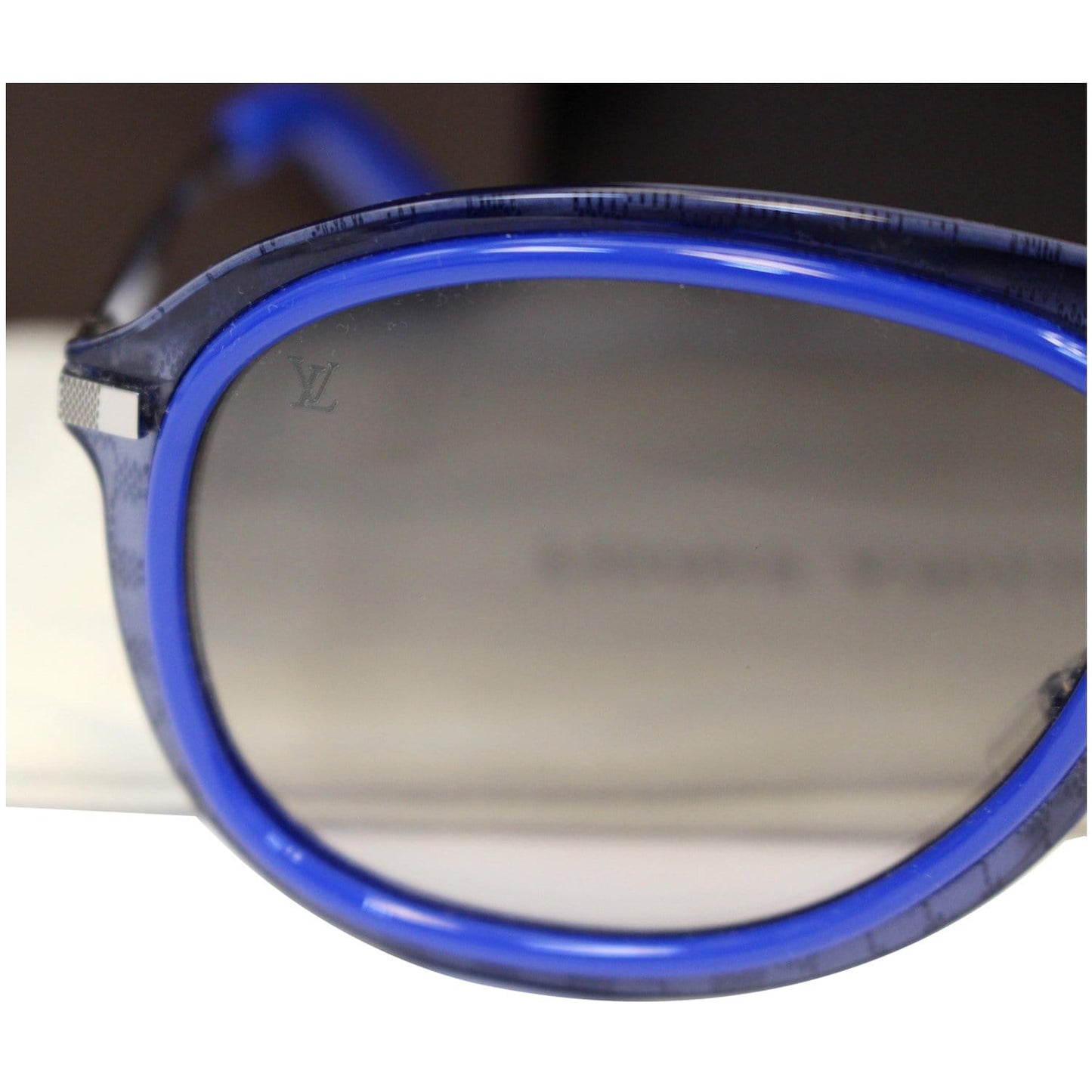 LOUIS VUITTON Impulsion Frame Damier Graphite Sunglasses Z0425U Blue