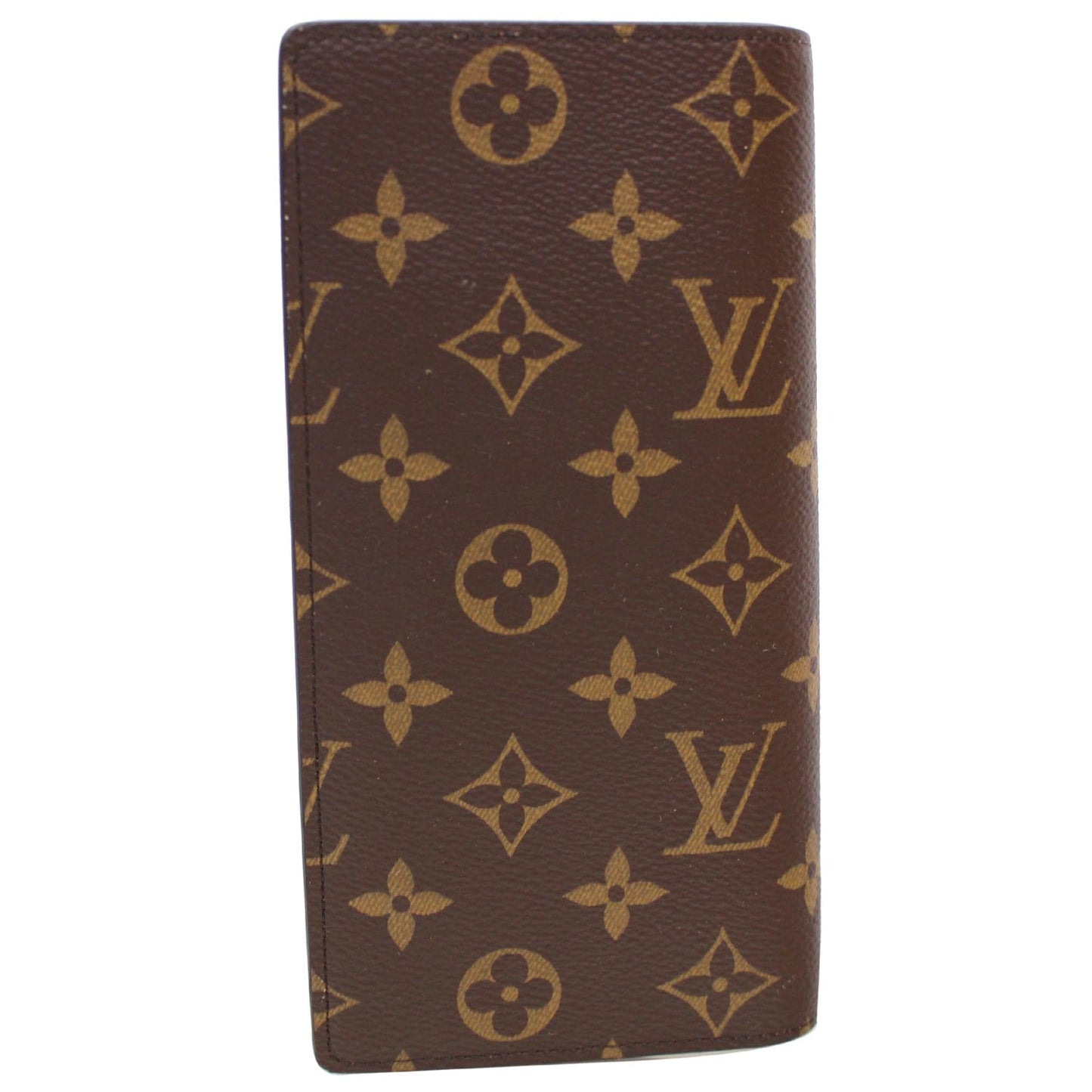 LOUIS VUITTON Brazza Monogram Canvas Wallet Brown