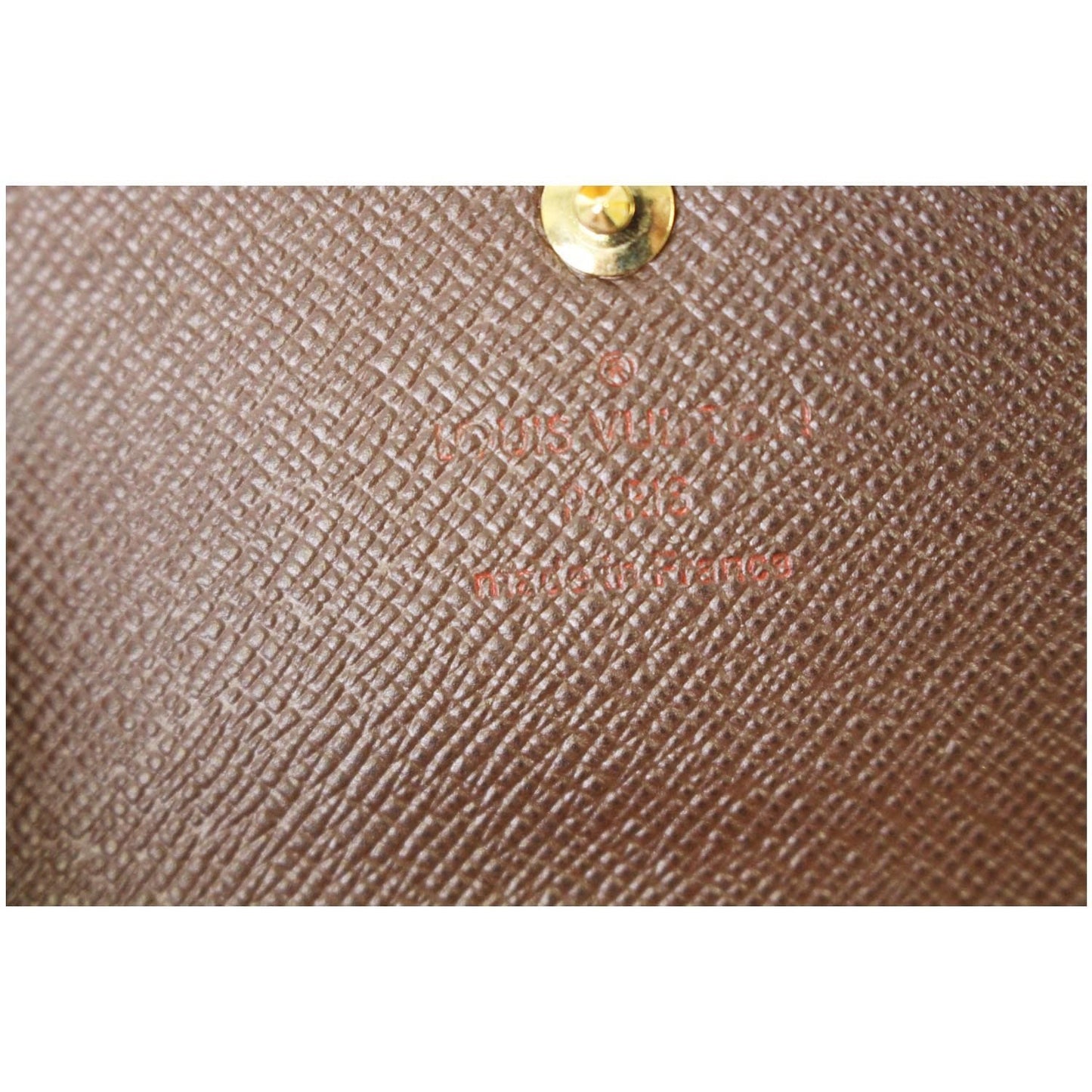 LOUIS VUITTON Damier Ebene 6 Key Holder Brown