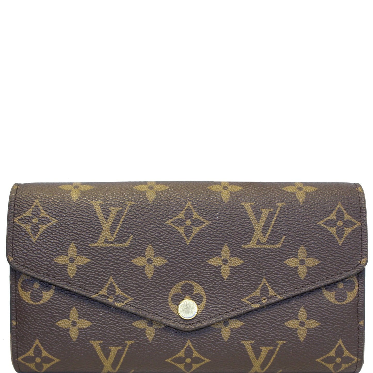 LOUIS VUITTON Sarah Monogram Canvas Wallet Brown