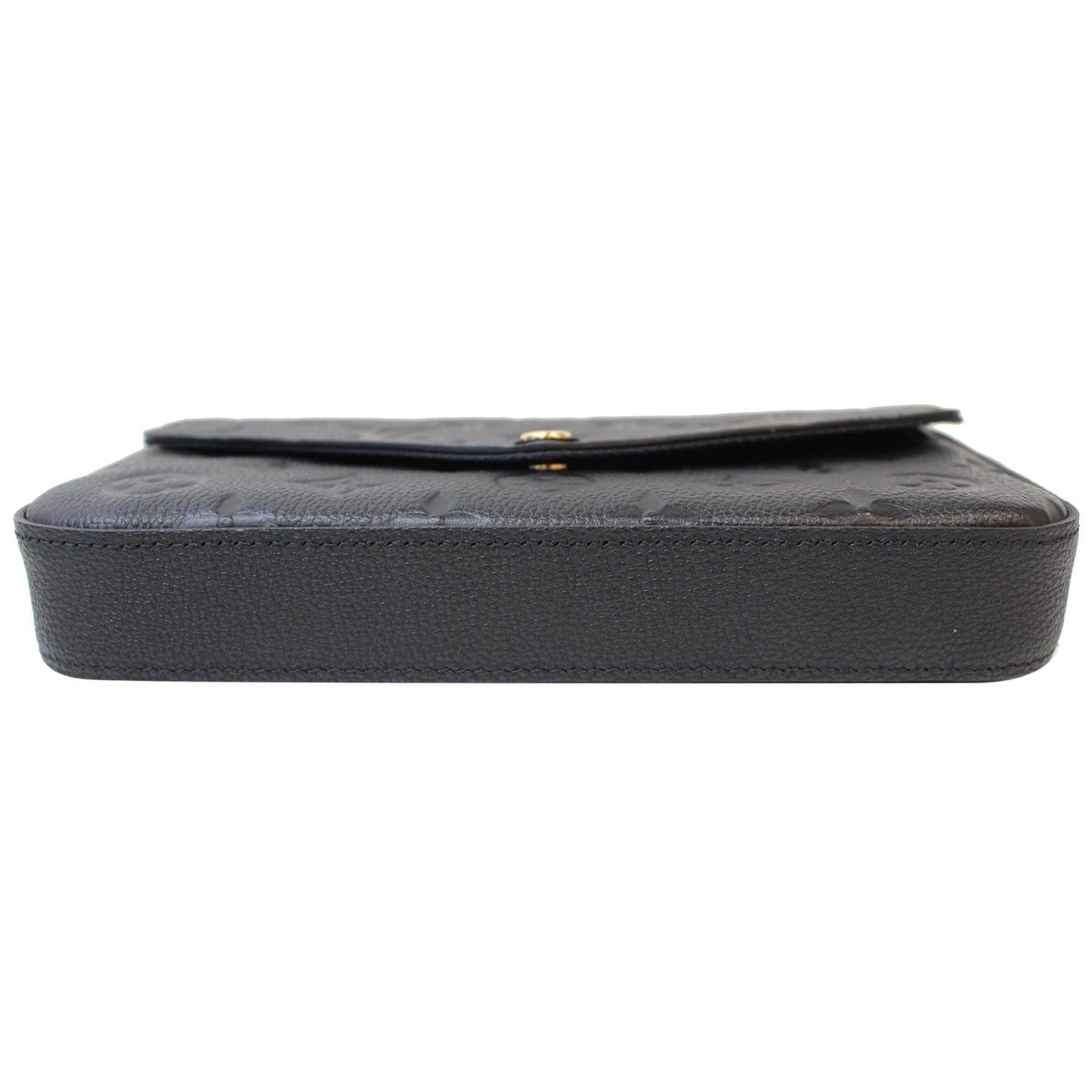 LOUIS VUITTON Pochette Felicie Empreinte Leather Crossbody Bag Black