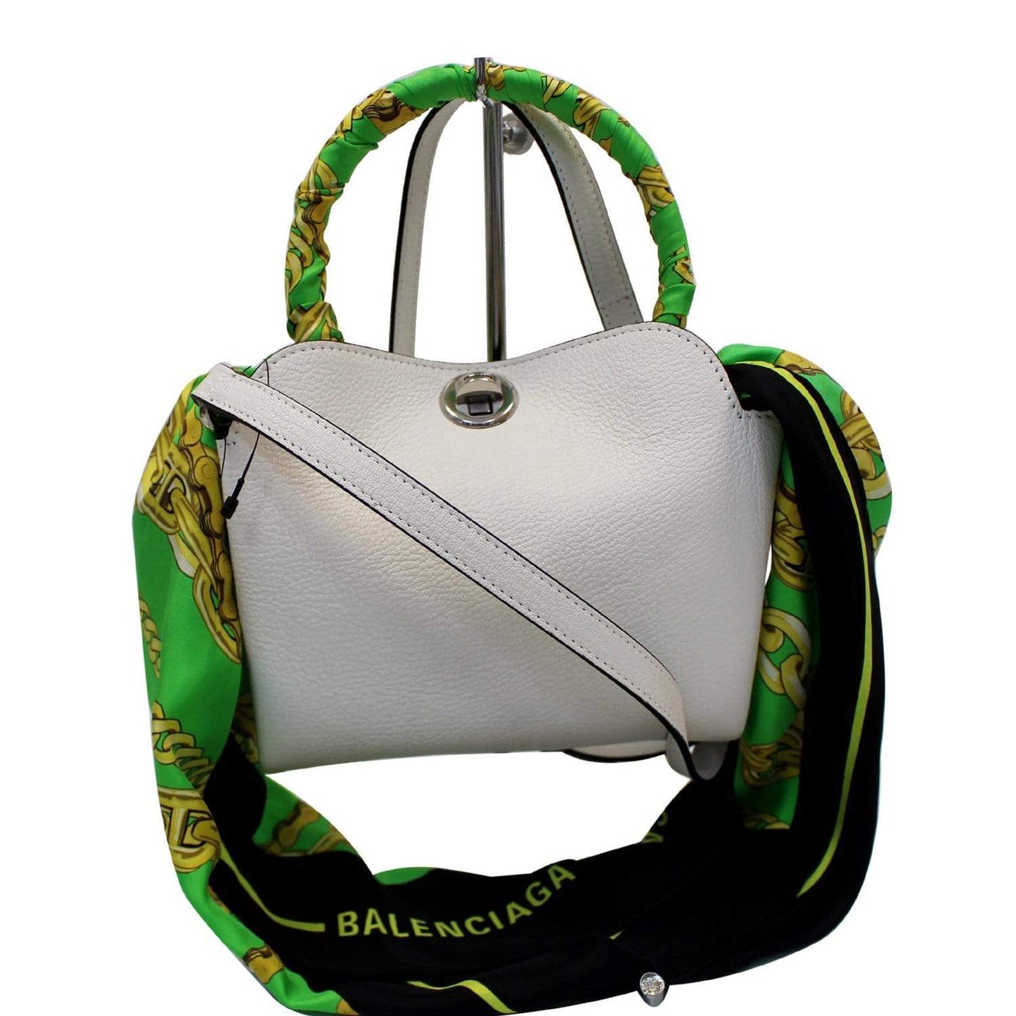 BALENCIAGA Flap Scarf XS Top Handle Crossbody Bag White - Last Call