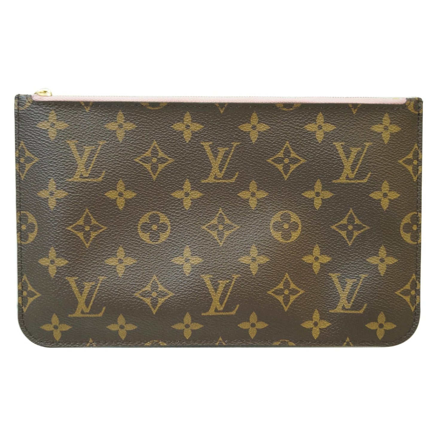 LOUIS VUITTON Pochette Wristlet Pouch Monogram Canvas Neverfull MM Brown