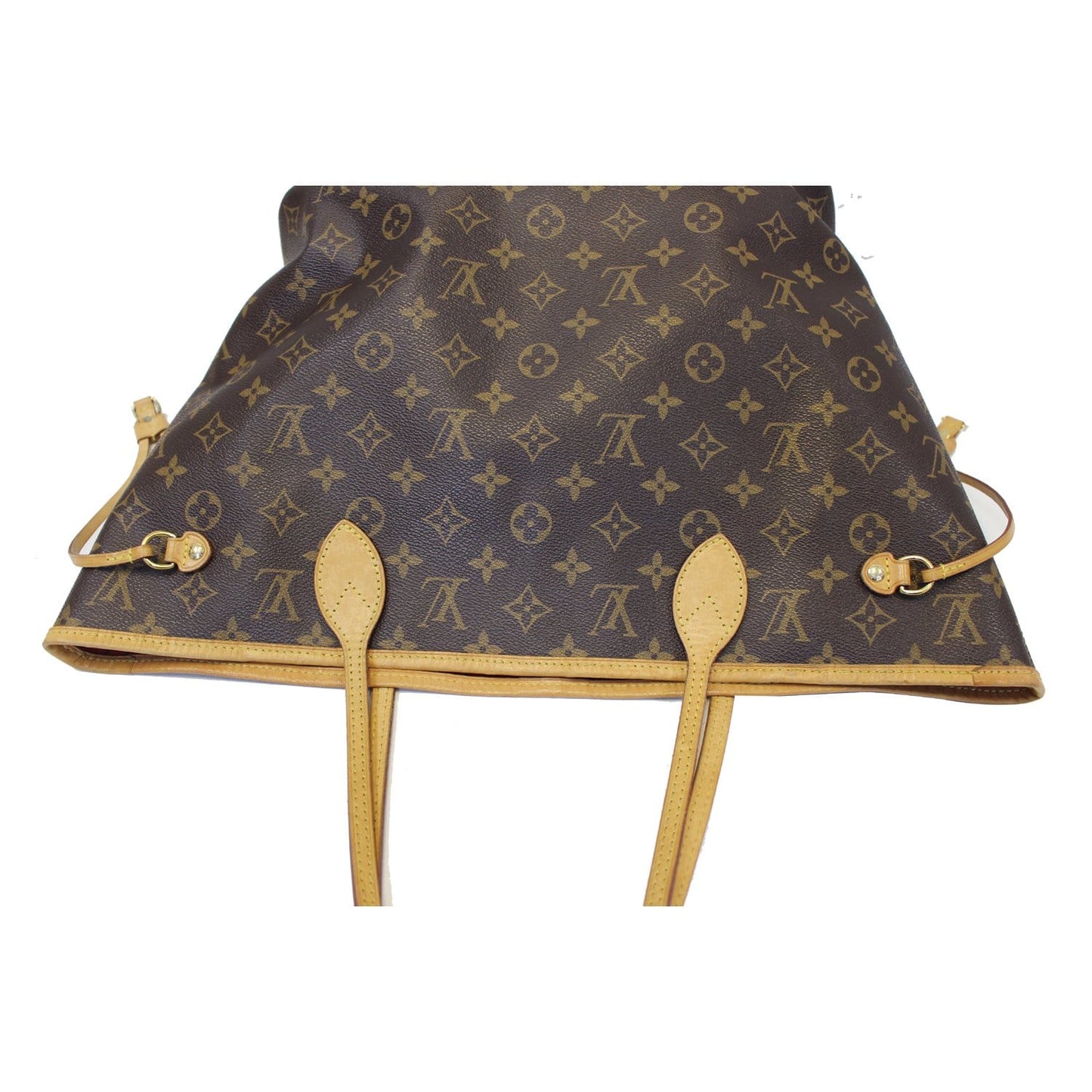 LOUIS VUITTON Neverfull MM Monogram Canvas Tote Bag Brown