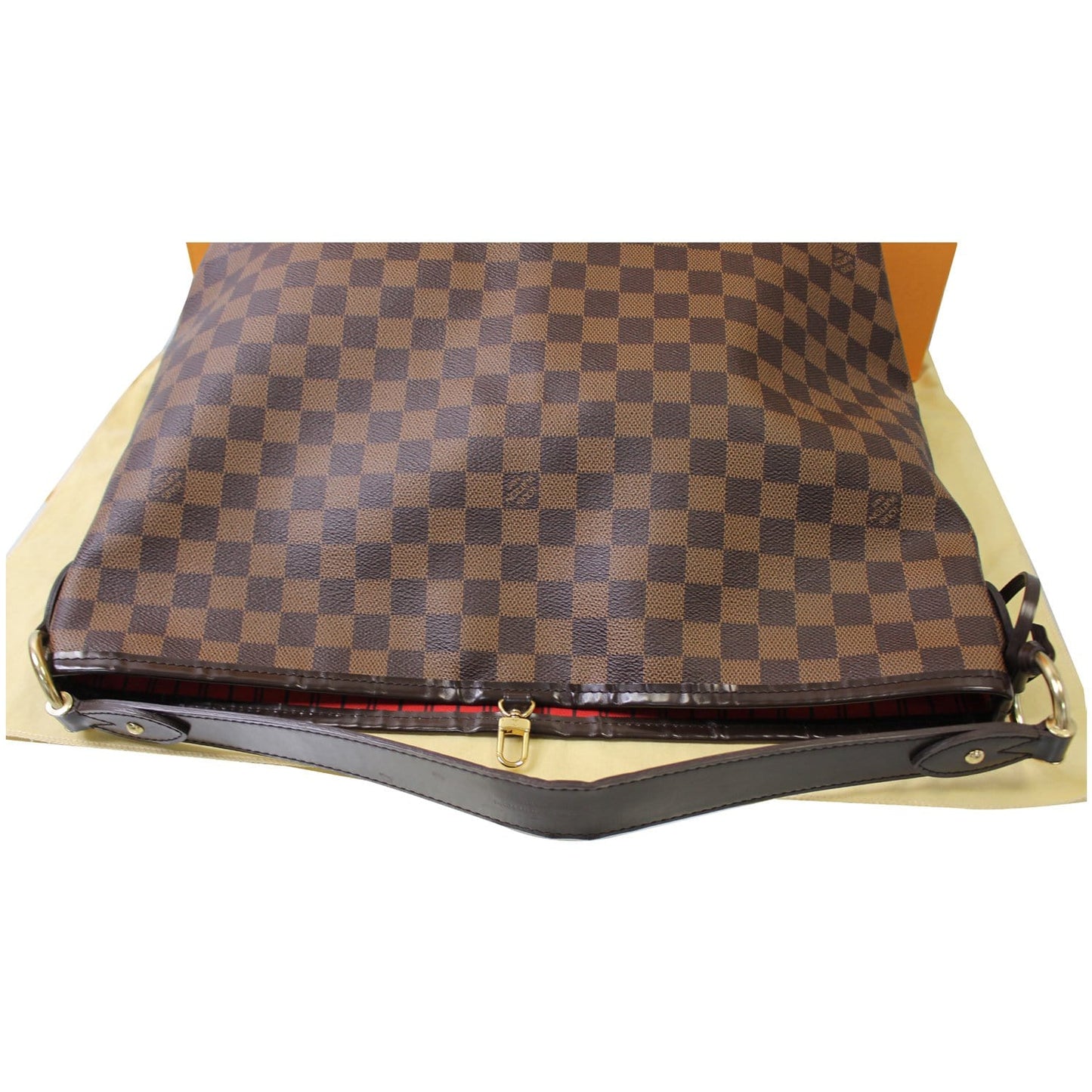 LOUIS VUITTON Delightful MM NM Damier Ebene Hobo Shoulder Bag Brown