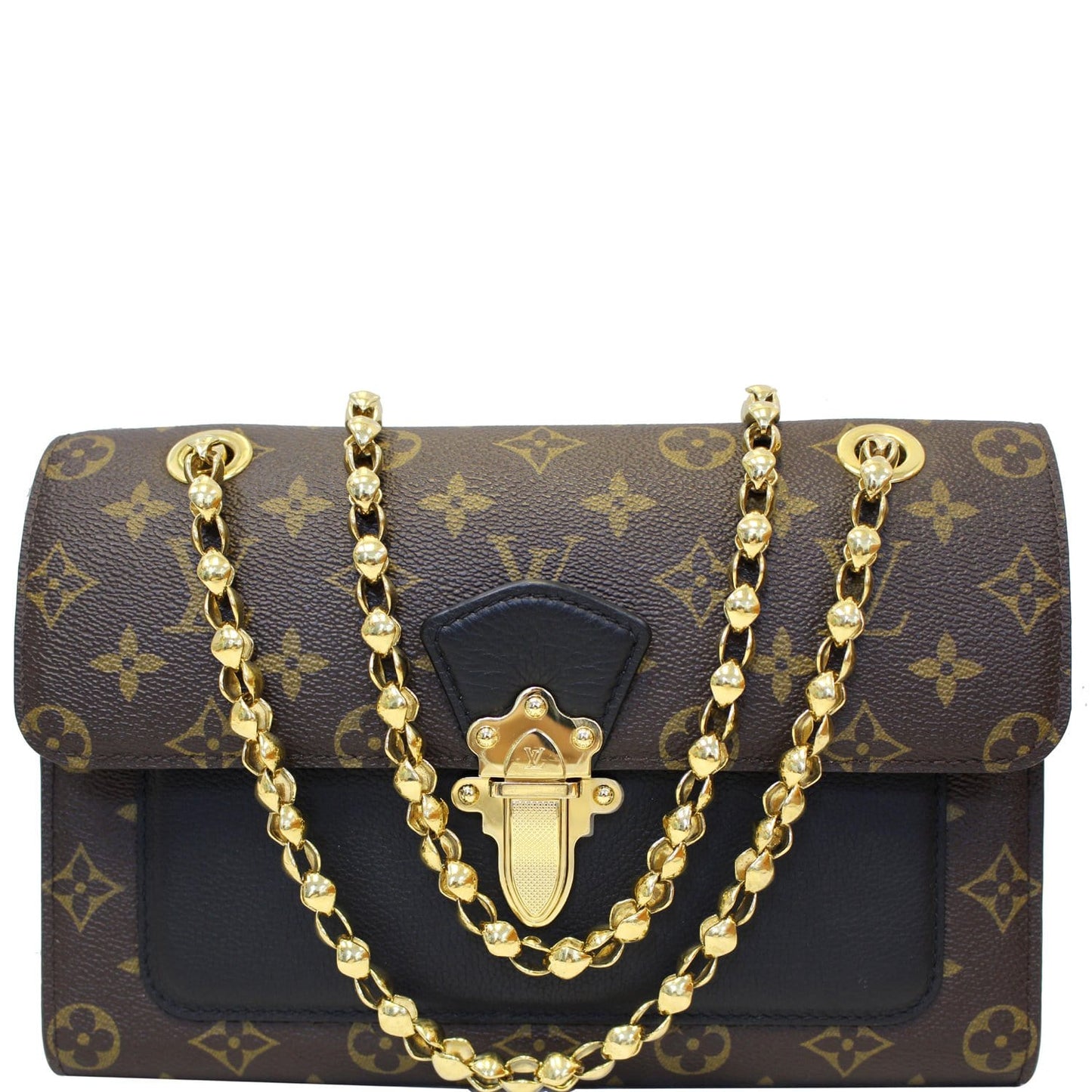 LOUIS VUITTON Victoire Monogram Canvas Shoulder Crossbody Bag Noir