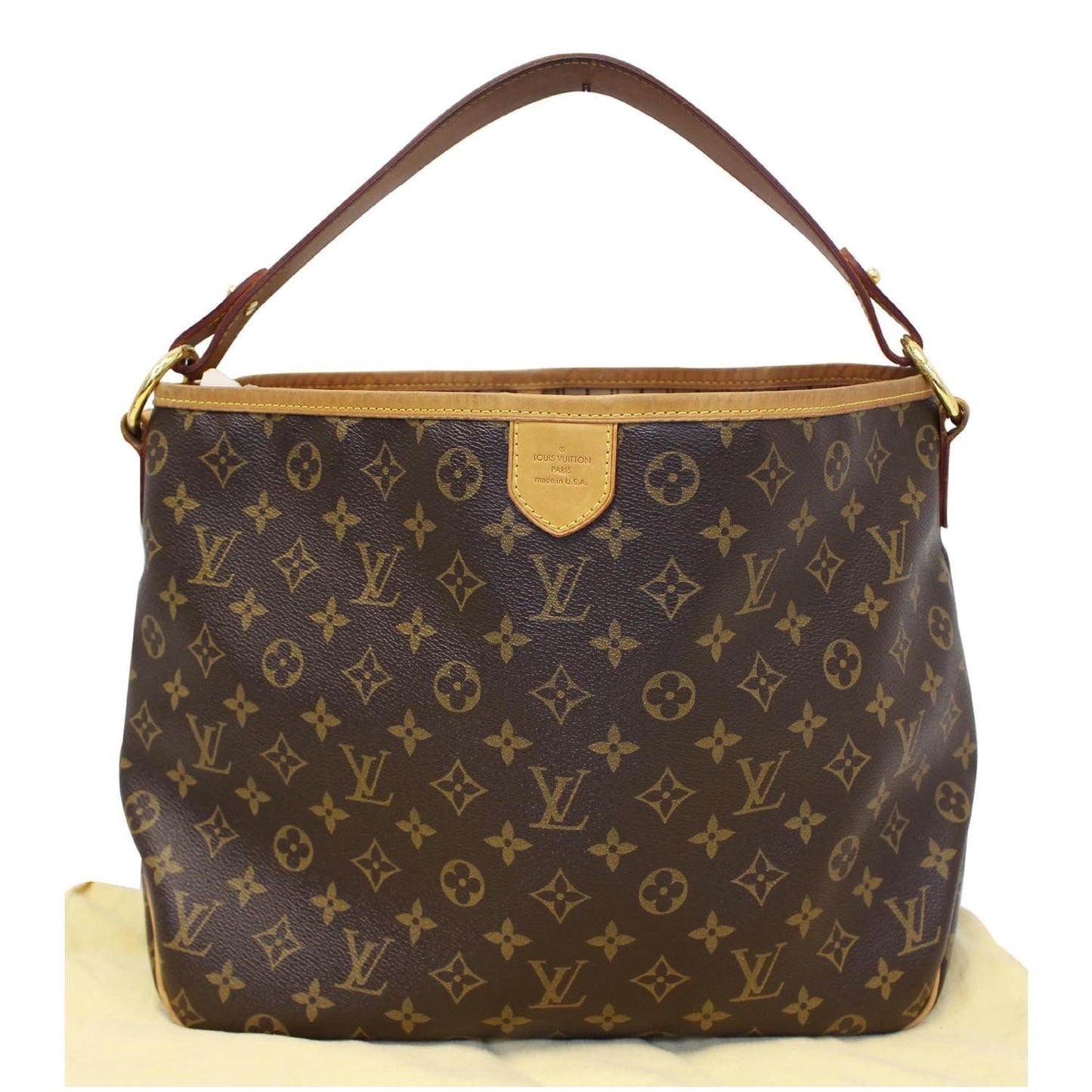 LOUIS VUITTON Delightful PM Monogram Shoulder Hobo Bag Brown