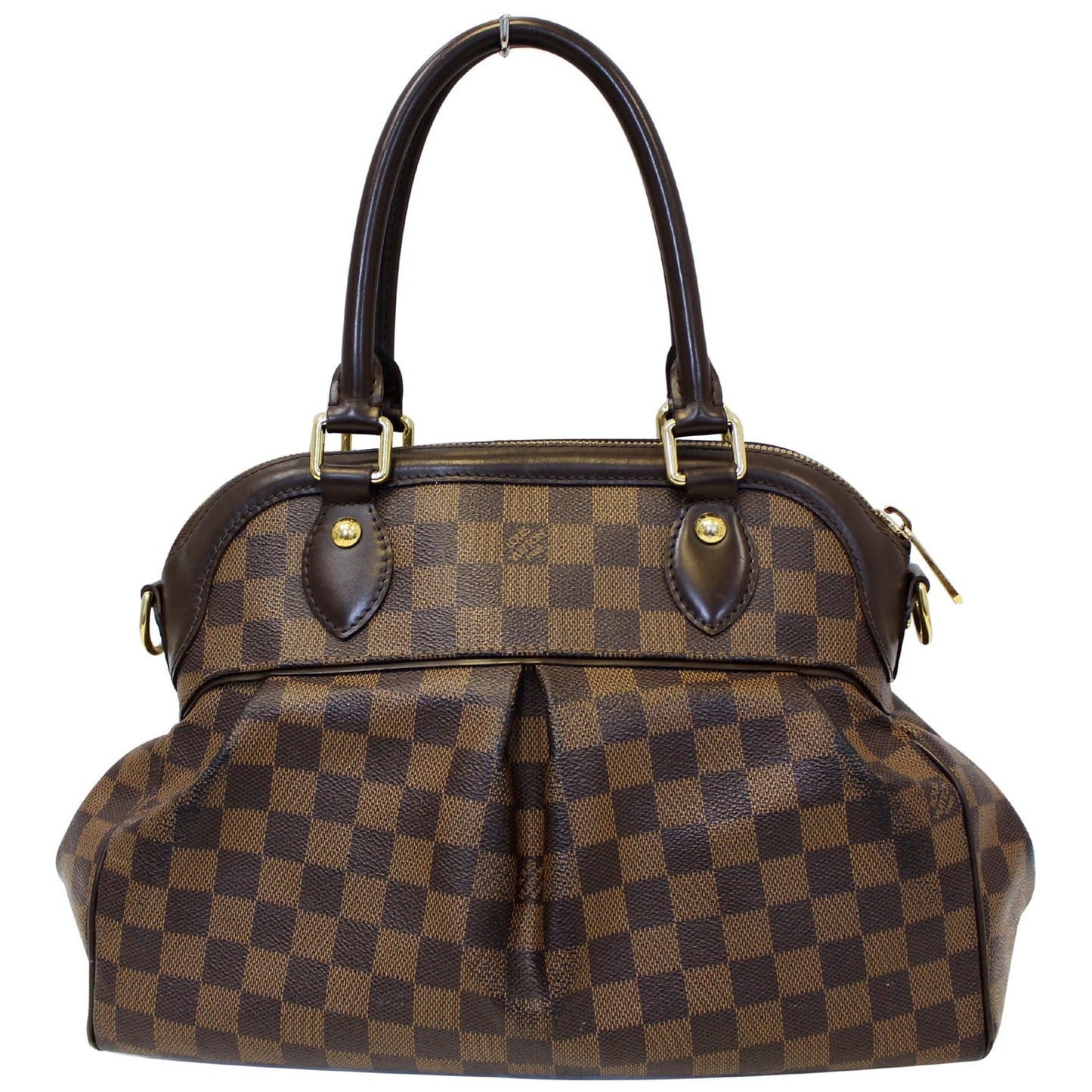 LOUIS VUITTON Trevi PM Damier Ebene Shoulder Bag Brown