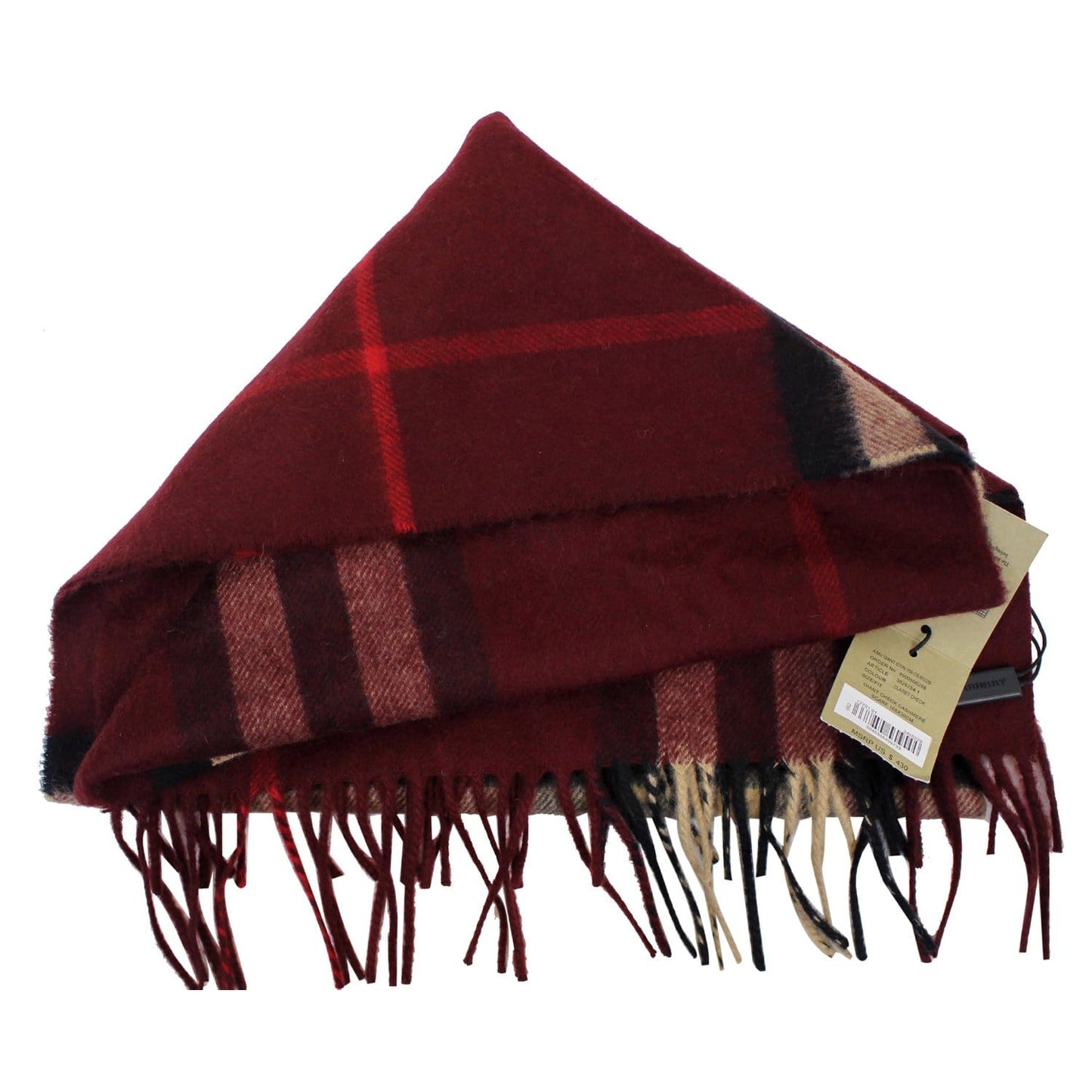 BURBERRY The Classic Cashmere Scarf in Claret