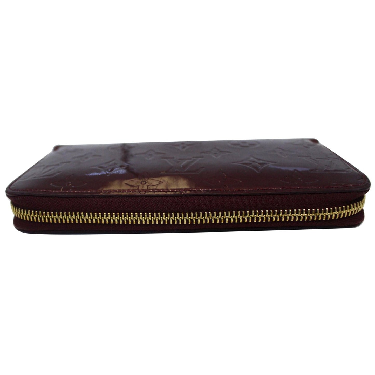 LOUIS VUITTON Monogram Vernis Zippy Wallet Amarante