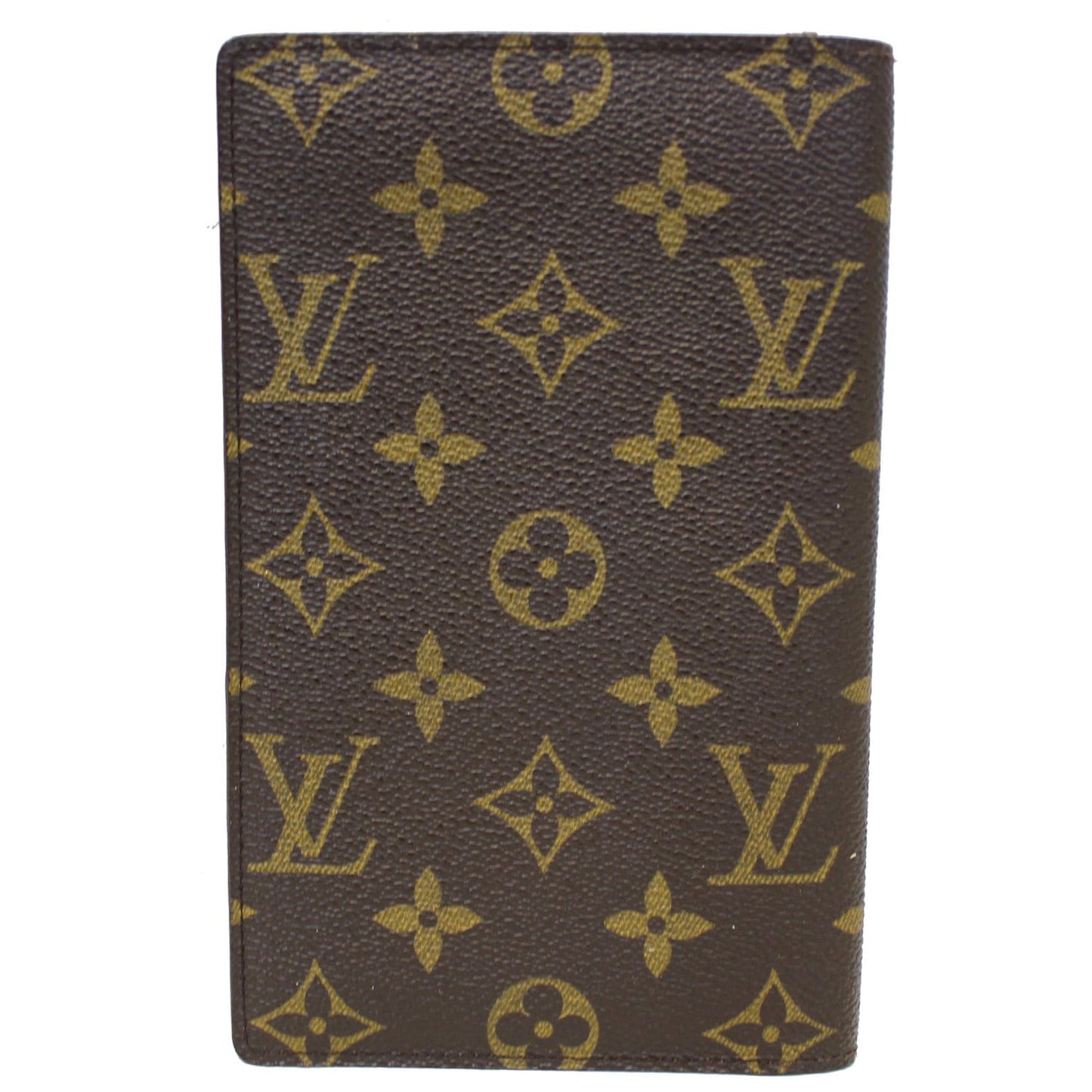 LOUIS VUITTON Monogram Canvas Passport Cover Card Case Brown