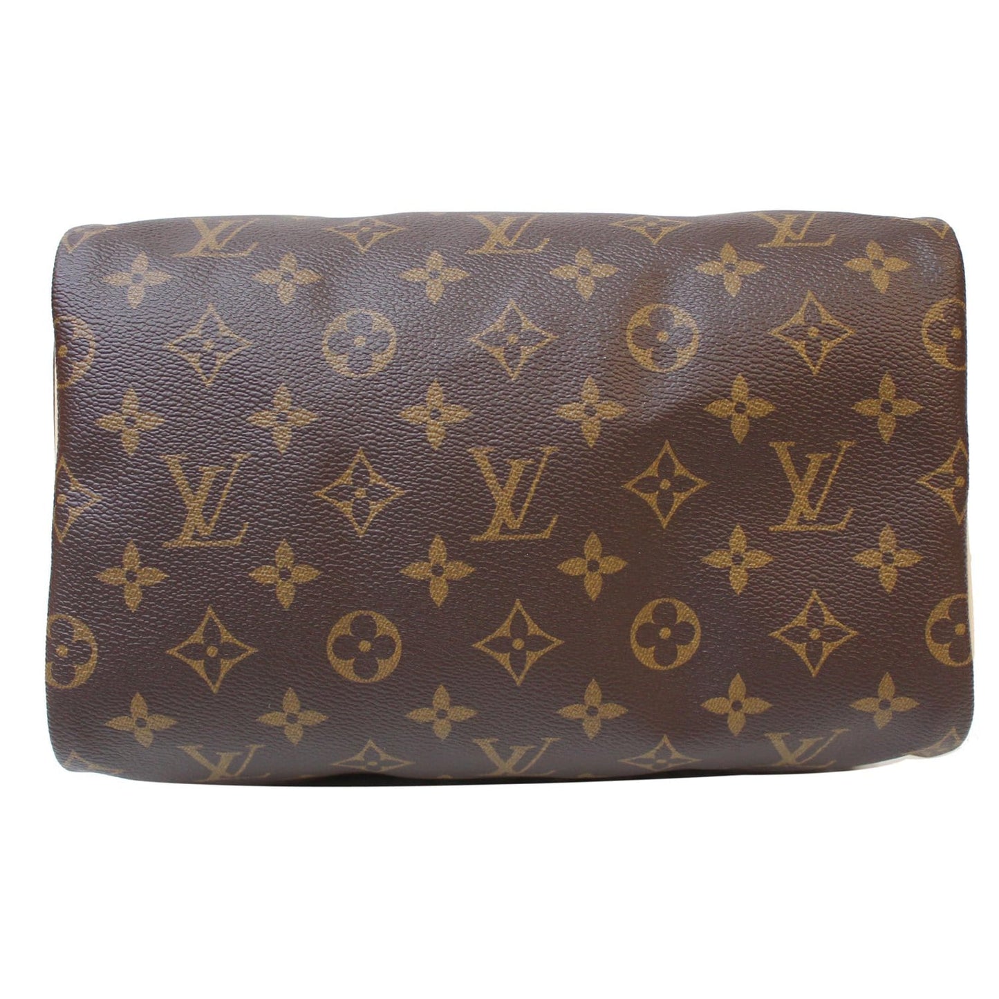 LOUIS VUITTON Speedy 25 Monogram Canvas Satchel Bag Brown