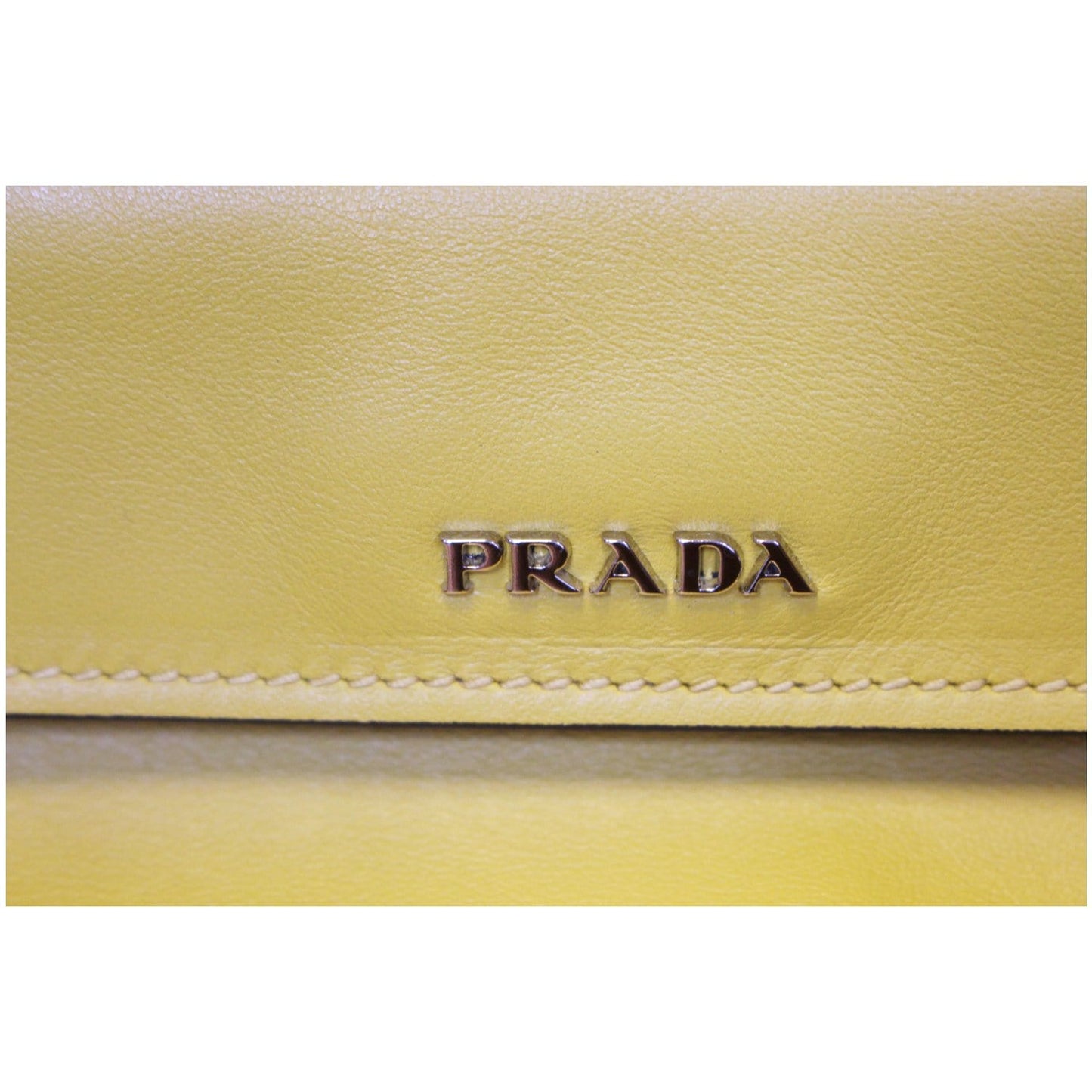 PRADA City Calf Buckle Tote Bag Yellow - Last Call