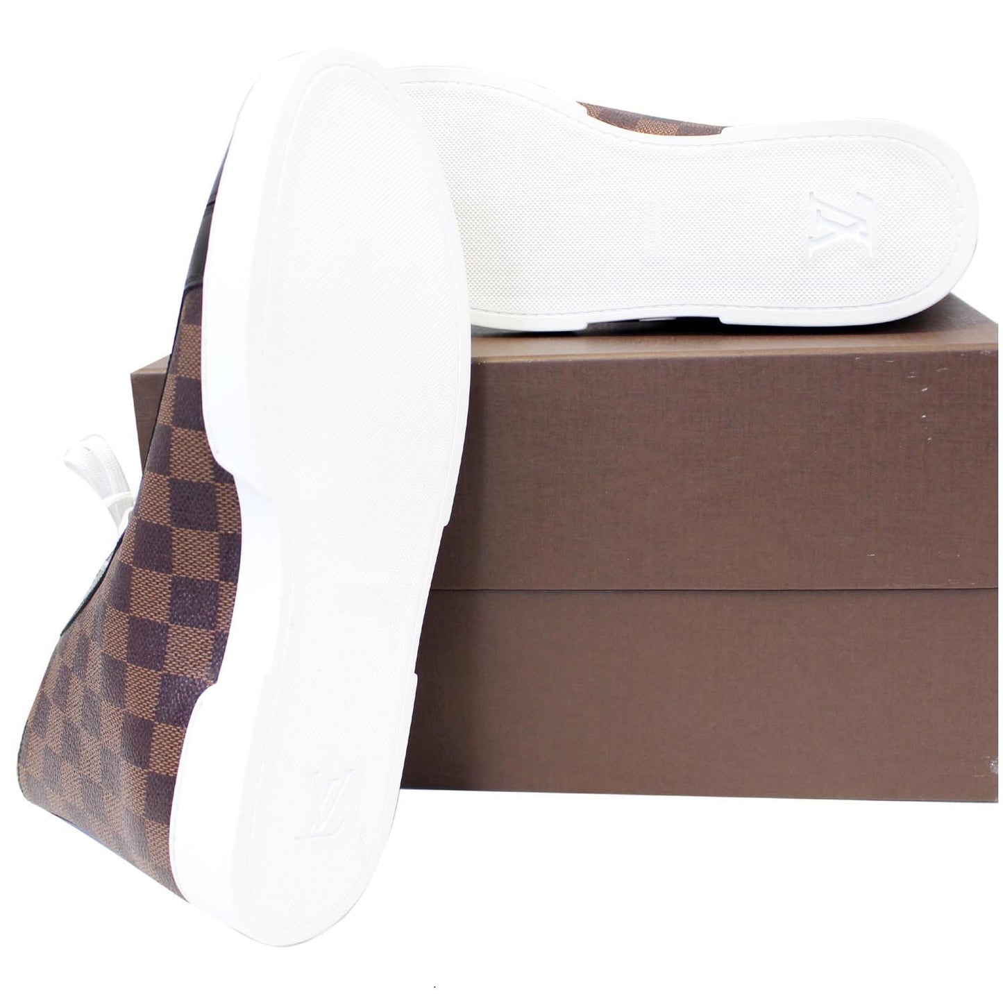 LOUIS VUITTON Damier Ebene Lion Chapman Sneakers  Size US 8.1/2